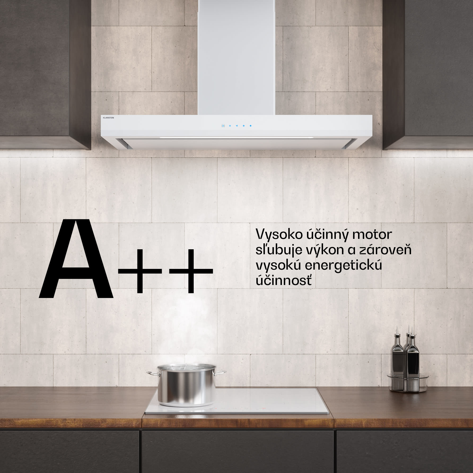 Klarstein Velaire digestor | Elegantný, minimalistický, výkonný | Energetická trieda A++ | 595 m³/h | 90 cm – Obrázok 4