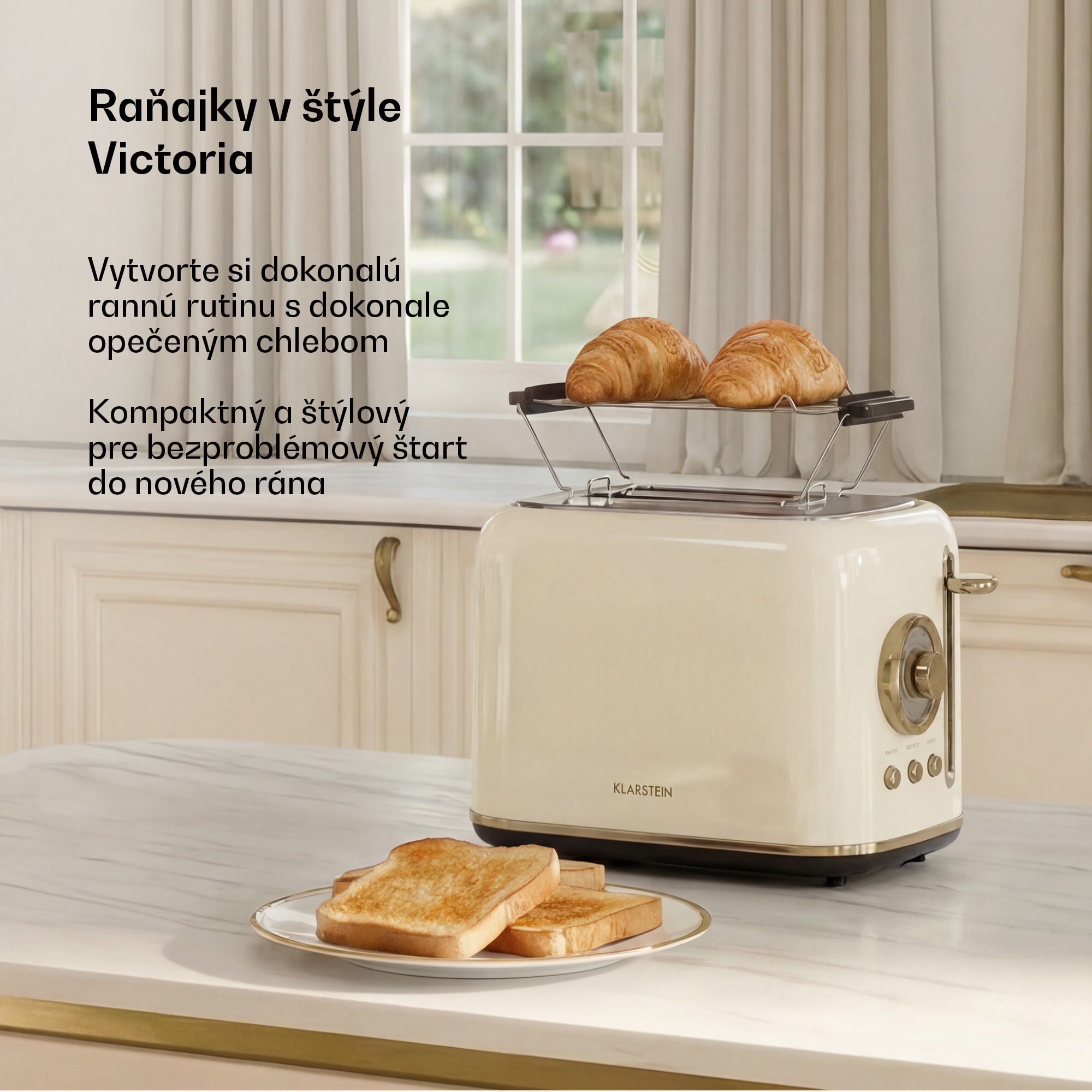 Klarstein Victoria hriankovač | 2-štrbinový | 800 W | 7 úrovní opraženia | držiak na žemle – Obrázok 3