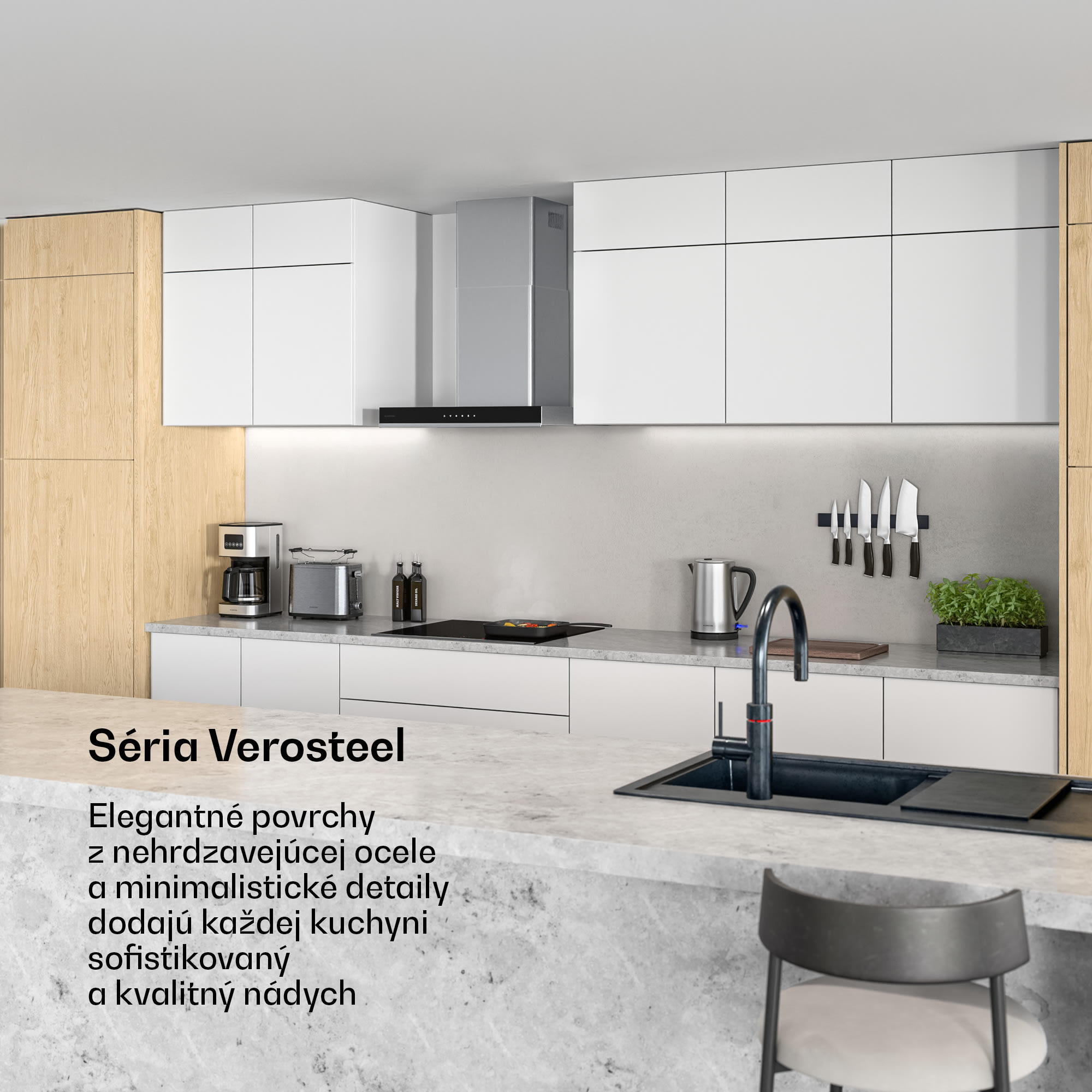 Klarstein Verosteel digestor 60 cm | Elegantný, minimalistický, výkonný | Trieda energetickej účinnosti A++ | 881,6 m³/h – Obrázok 2