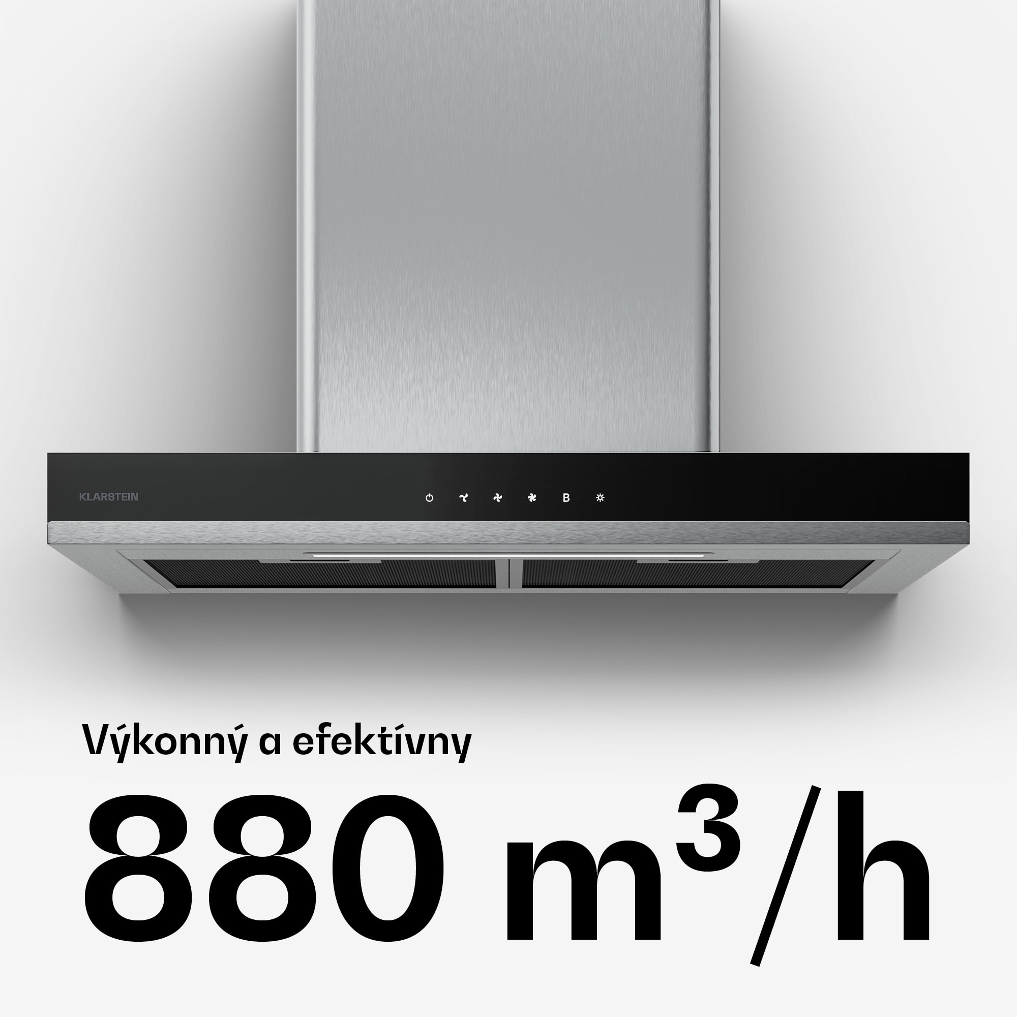Klarstein Verosteel digestor 60 cm | Elegantný, minimalistický, výkonný | Trieda energetickej účinnosti A++ | 881,6 m³/h – Obrázok 4