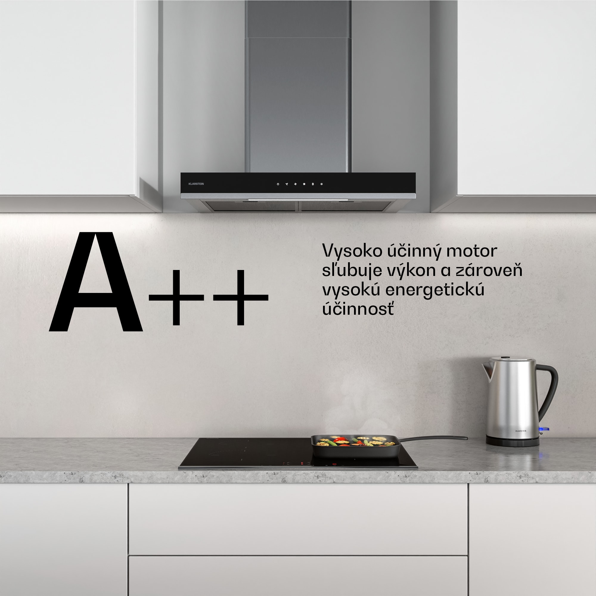 Klarstein Verosteel digestor 60 cm | Elegantný, minimalistický, výkonný | Trieda energetickej účinnosti A++ | 881,6 m³/h – Obrázok 5