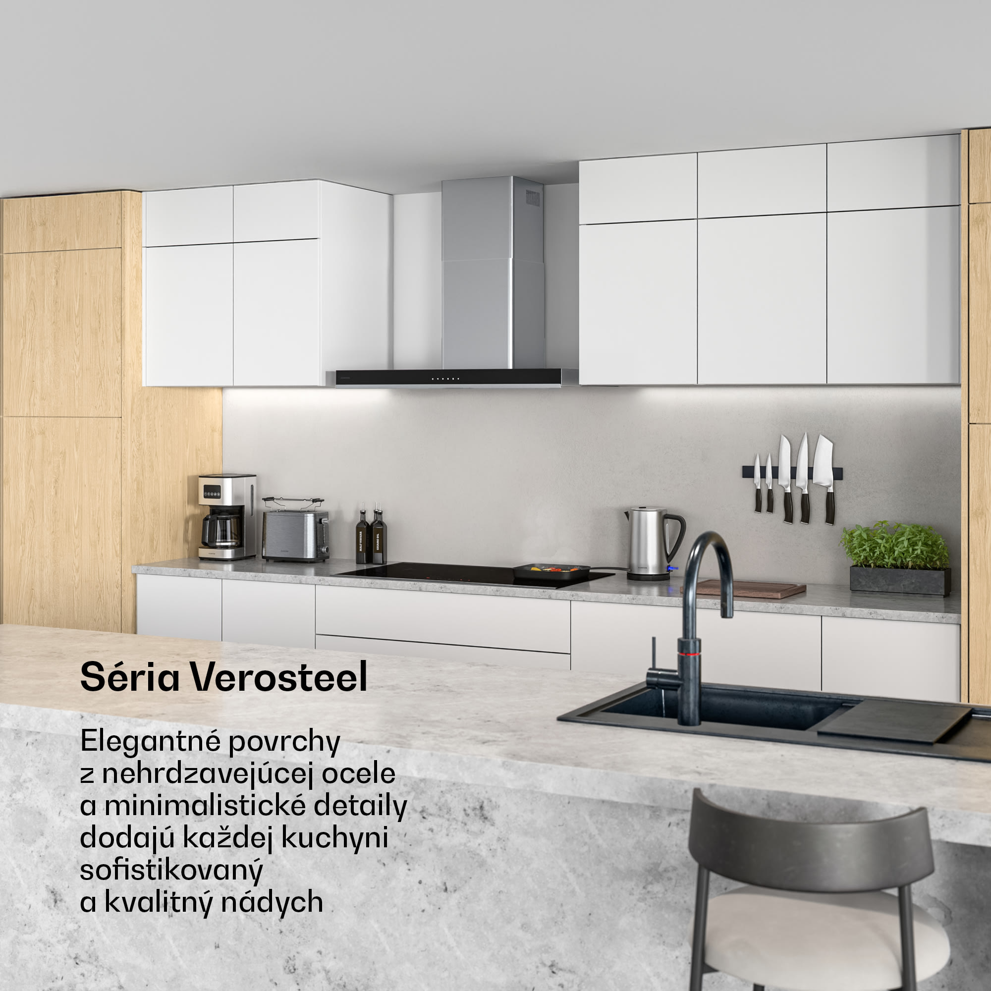 Klarstein Verosteel digestor | Elegantný, minimalistický, výkonný | Trieda energetickej účinnosti A++ | 881,6 m³/h | 90 cm – Obrázok 2