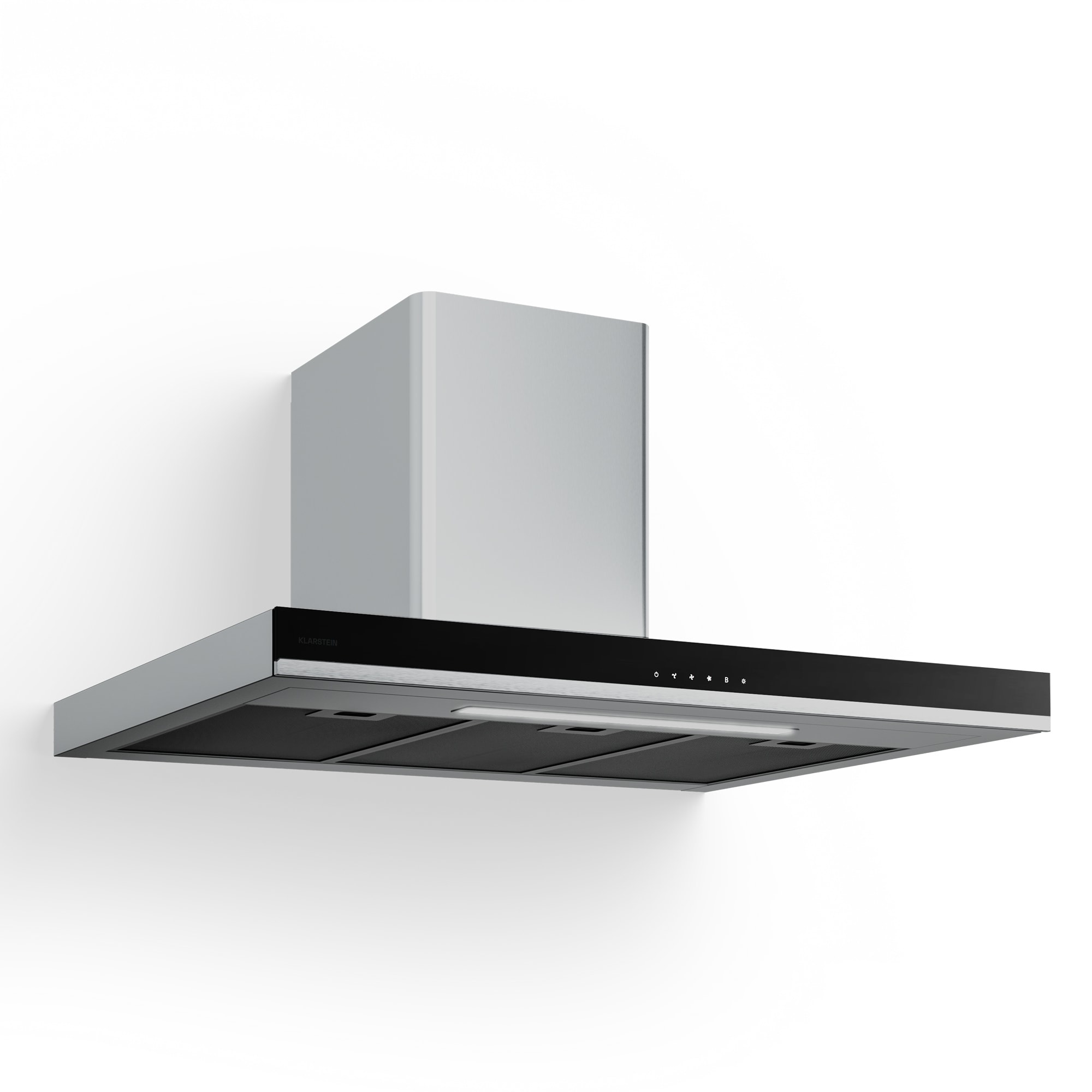 Klarstein Verosteel digestor | Elegantný, minimalistický, výkonný | Trieda energetickej účinnosti A++ | 881,6 m³/h | 90 cm