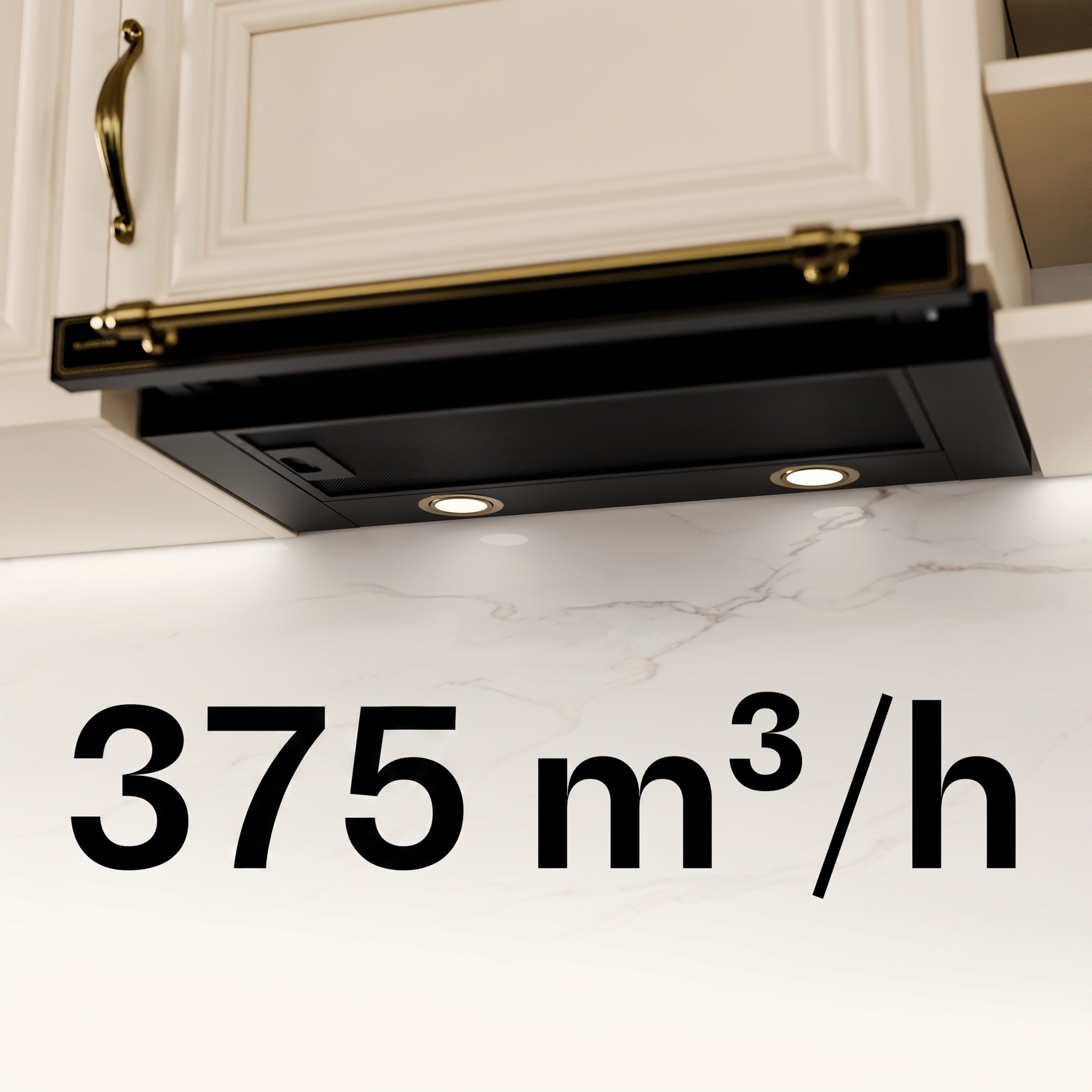 Klarstein Victoria vysúvacia digestor Elegant, retro inšpirovaný, nadčasový EEC A++ 375 m³/h 60 cm – Obrázok 4