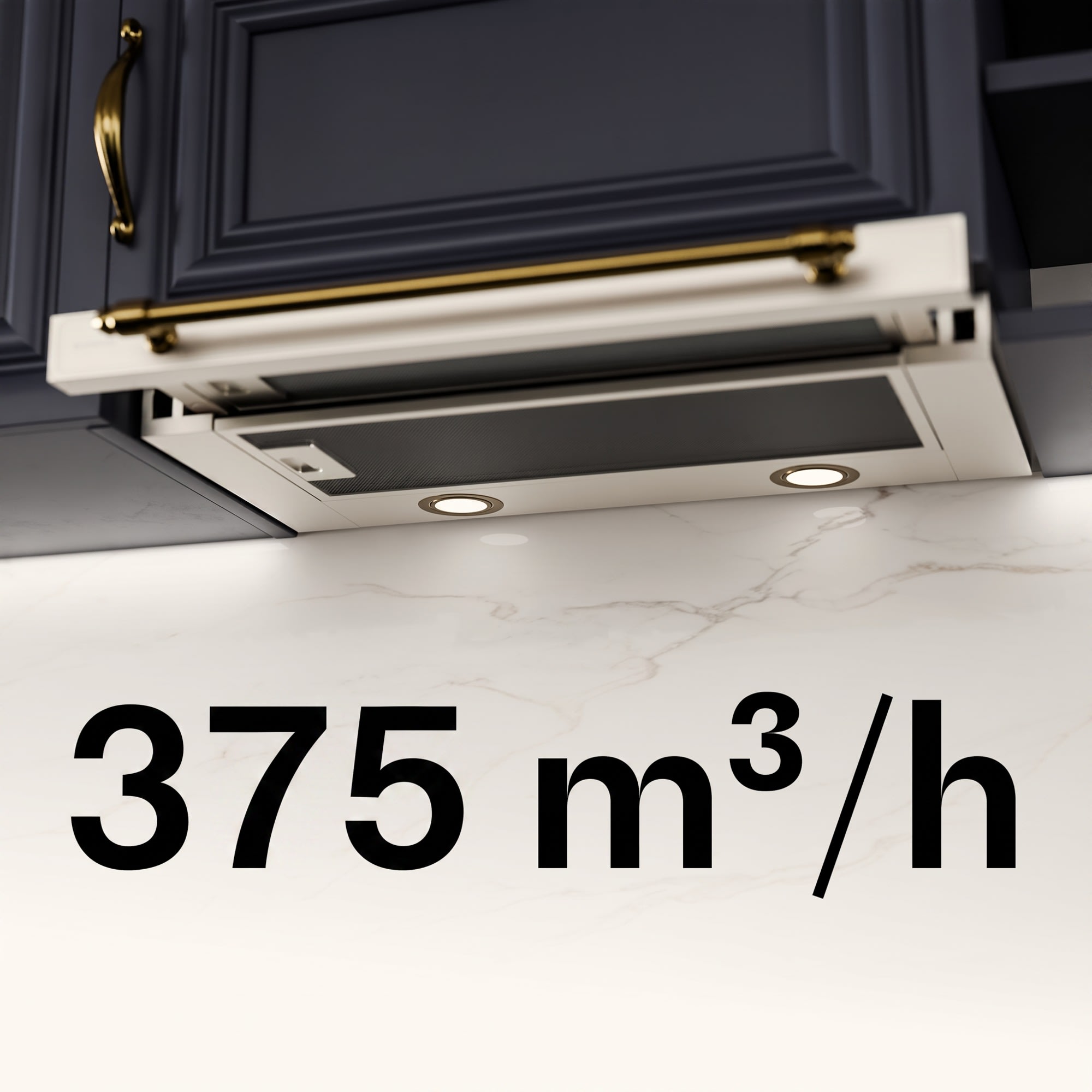 Klarstein Victoria výsuvný odsávač pár Elegantný, retro inšpirovaný, nadčasový EEC A++ 375 m³/h 60 cm – Obrázok 3