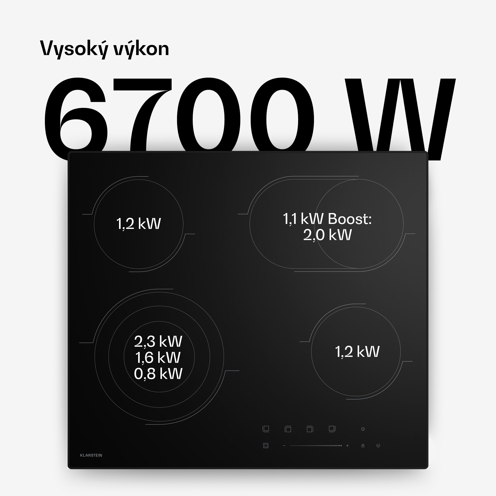 Klarstein Velaire sklokeramická varná doska | Elegantná, minimalistická, výkonná | 4 varné zóny | 6700 W | 60 cm – Obrázok 3