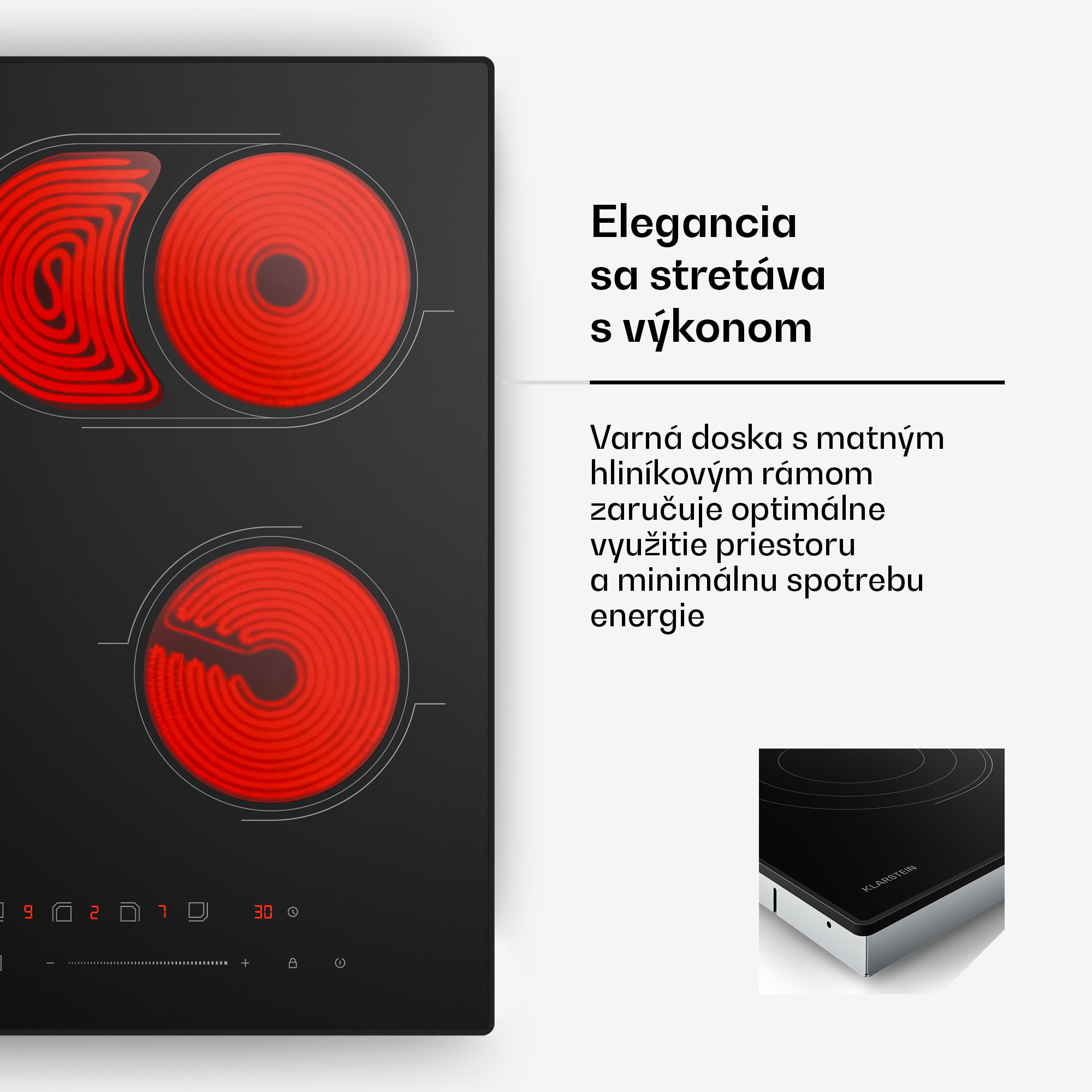 Klarstein Velaire sklokeramická varná doska | Elegantná, minimalistická, výkonná | 4 varné zóny | 6700 W | 60 cm – Obrázok 4