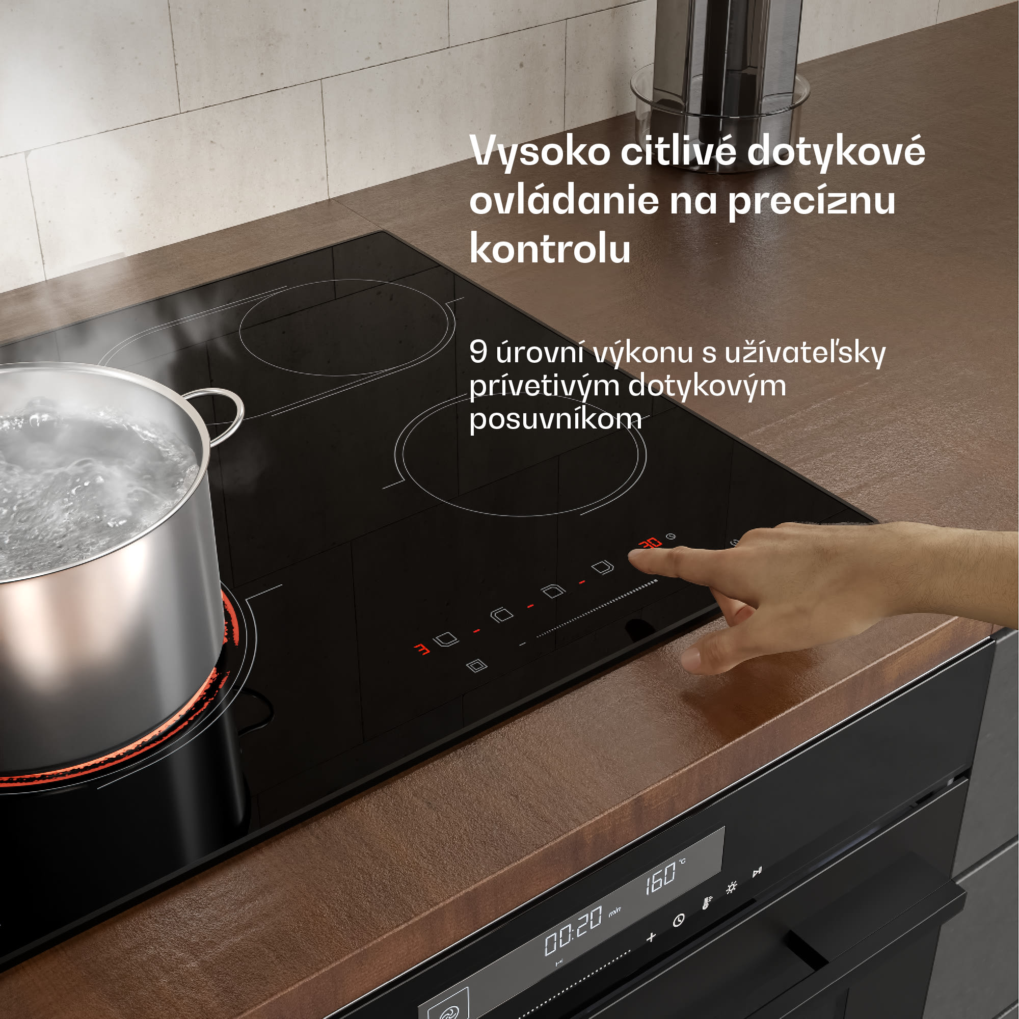 Klarstein Velaire sklokeramická varná doska | Elegantná, minimalistická, výkonná | 4 varné zóny | 6700 W | 60 cm – Obrázok 5