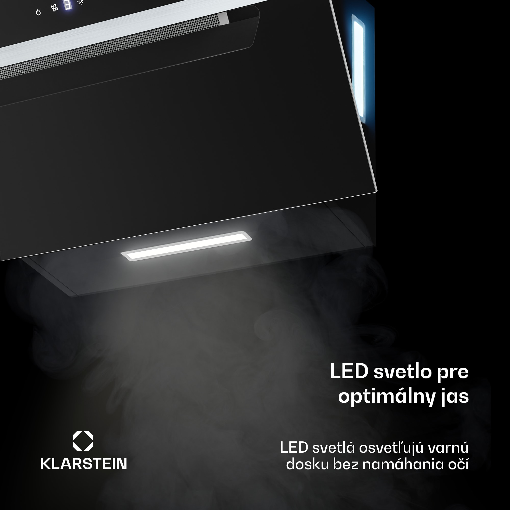 Klarstein BigBite odsávač bez stropu | odťah a recirkulácia | bezpečnostné sklo | 417 m³/h | 60 cm – Obrázok 5