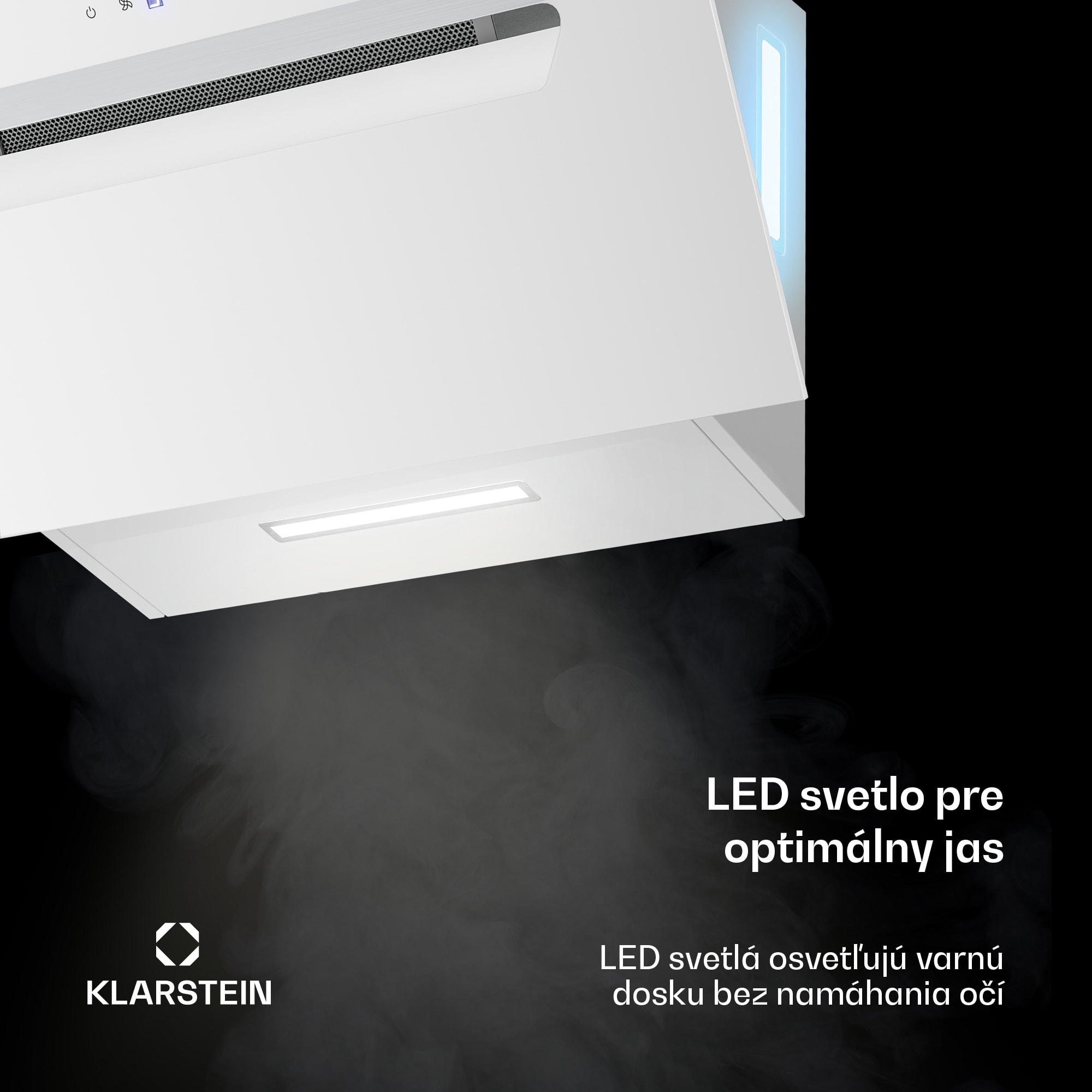 Klarstein BigBite komínová digestoř | odťah a recirkulácia | bezpečnostné sklo | 417 m³/h | 60 cm – Obrázok 4