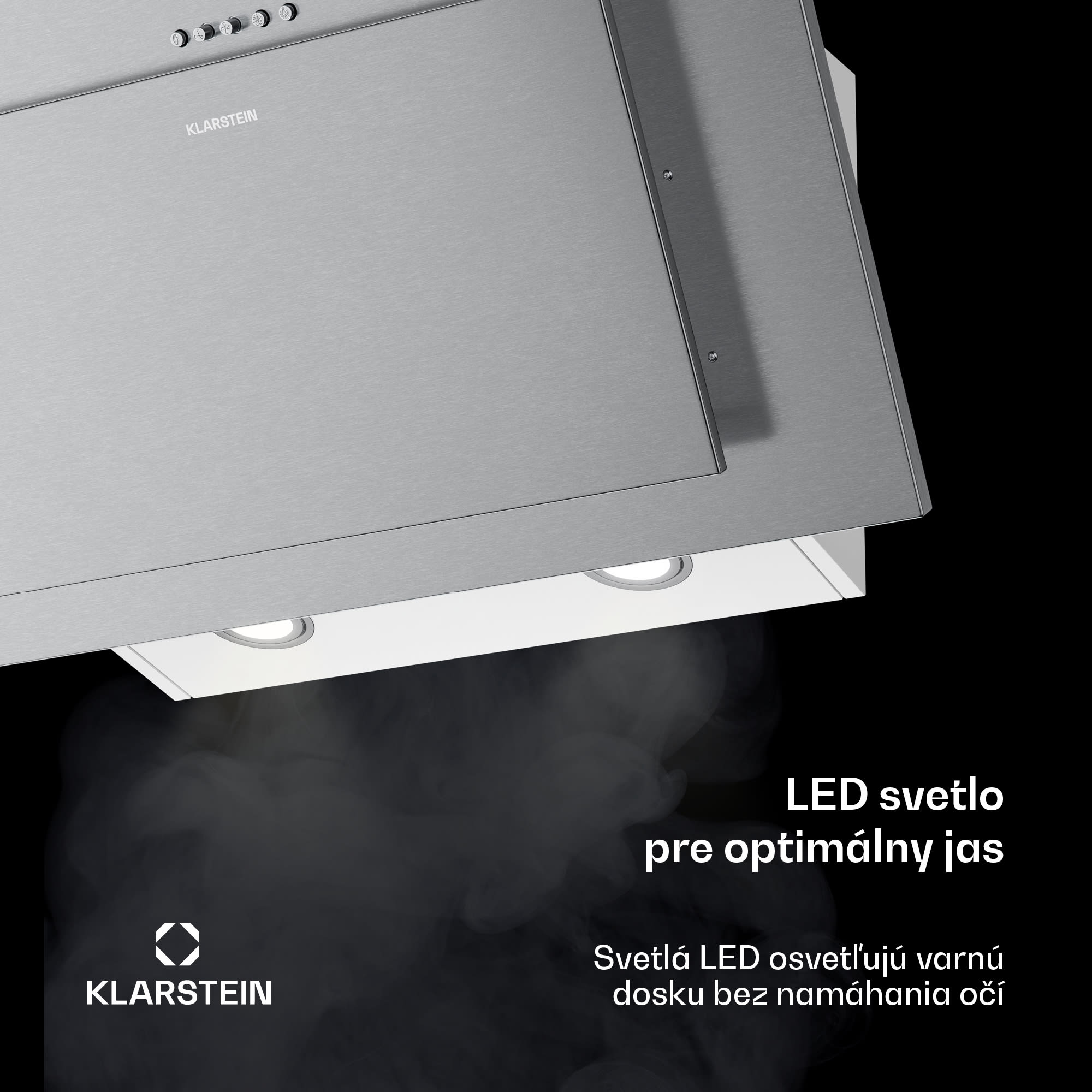 Klarstein Athena komínová digestoř | odťahový a recirkulačný režim | 254 m³/h | 56 W | 60 cm – Obrázok 4