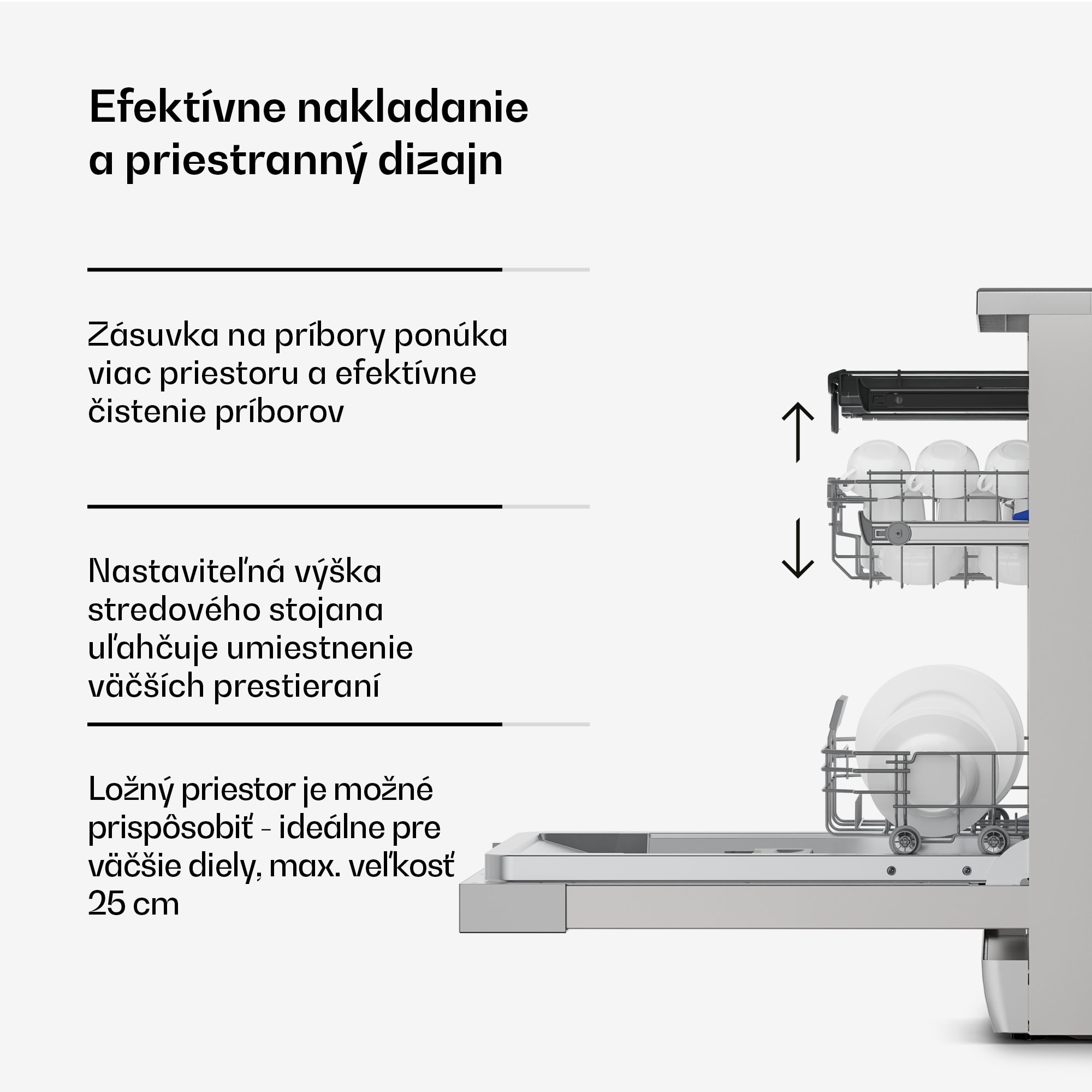 Klarstein Verosteel voľne stojaca umývačka riadu | Minimalistická, kompaktná, elegantná | EEC B | 45 cm – Obrázok 5