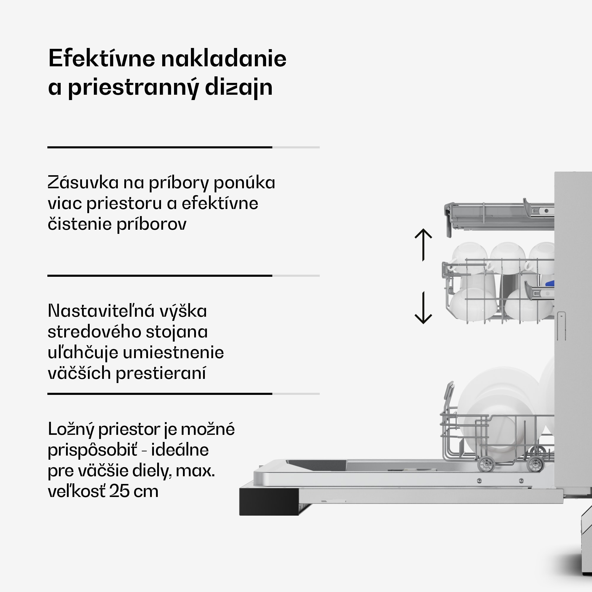 Klarstein Velaire čiastočne integrovaná umývačka riadu | minimalistická, kompaktná | energetická trieda B | 45 cm – Obrázok 5