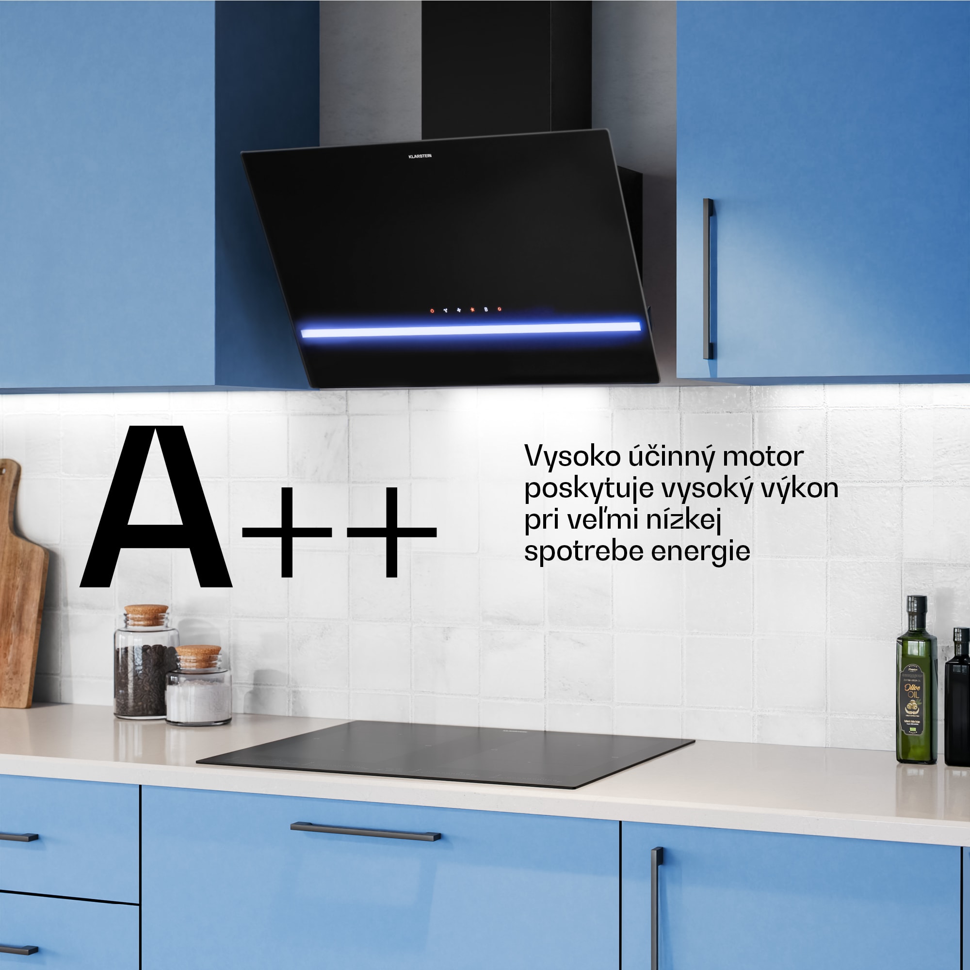 Klarstein Illuminosa bezhlavá digestoř | odťahový a recirkulačný režim | minimalistická | 818 m³/h | 60 cm – Obrázok 5