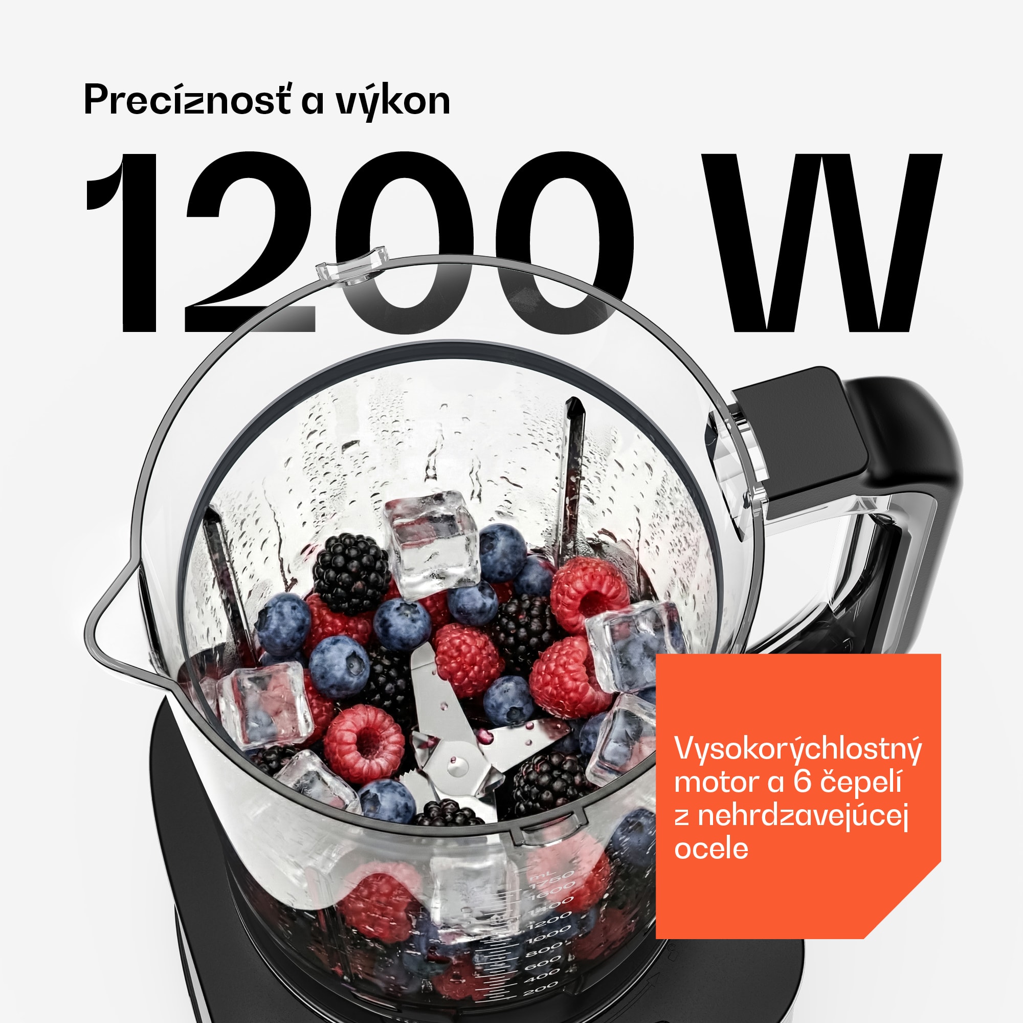 Klarstein Verosteel kuchynský robot s mixérom | Hnetenie, šľahanie a odšťavovanie | 1200 W | 2 L/1,75 L – Obrázok 4