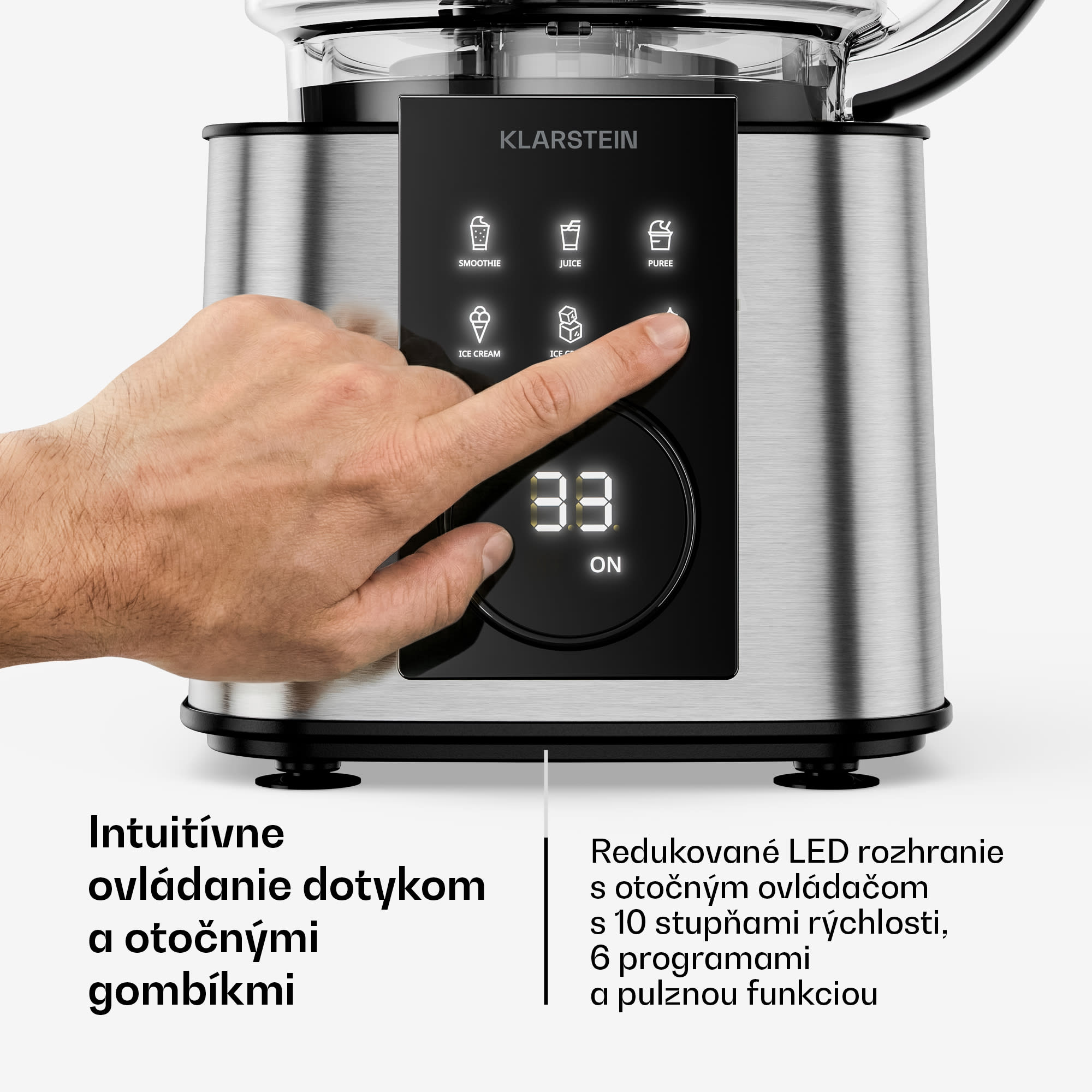 Klarstein Verosteel kuchynský robot s mixérom | Hnetenie, šľahanie a odšťavovanie | 1200 W | 2 L/1,75 L – Obrázok 5