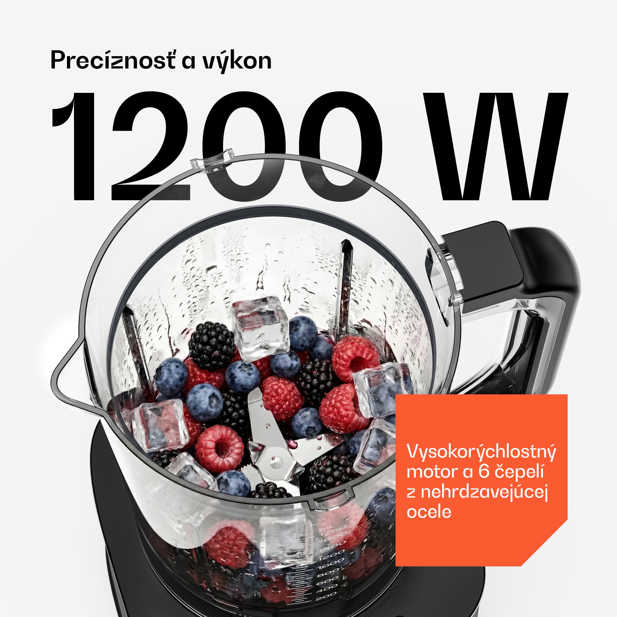 Klarstein Verosteel kuchynský robot s mixérom | Hnetenie, šľahanie & odšťavovanie | 1200 W | 2 L/1,75 L – Obrázok 4