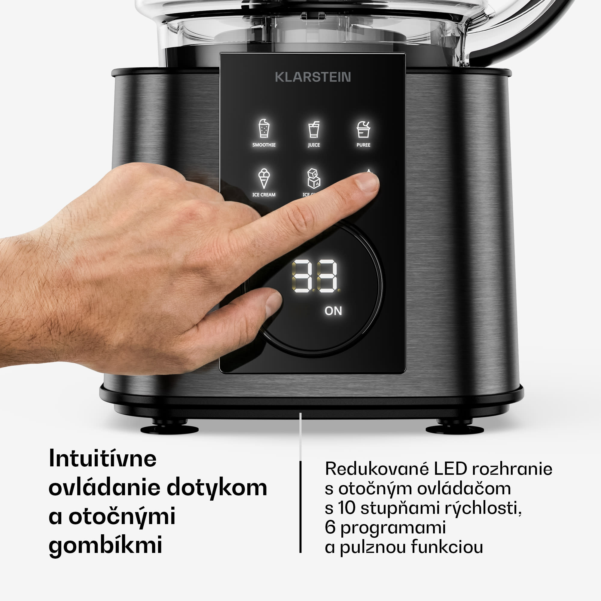 Klarstein Verosteel kuchynský robot s mixérom | Hnetenie, šľahanie & odšťavovanie | 1200 W | 2 L/1,75 L – Obrázok 5