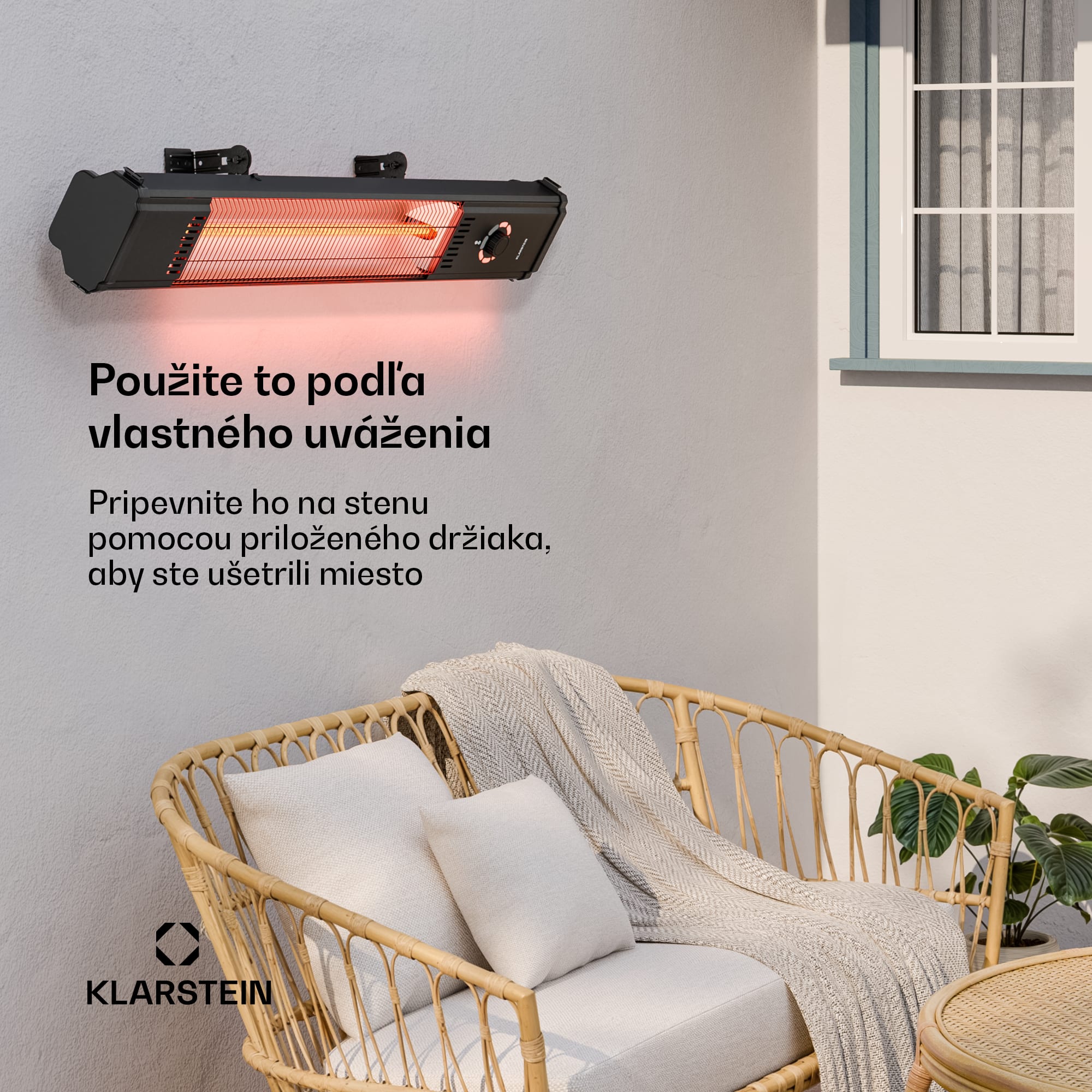 Klarstein DualisHeat infračervený ohrievač stojací | 2000 W | 15 m² | Flexibilný | 105 cm x 25 cm – Obrázok 3