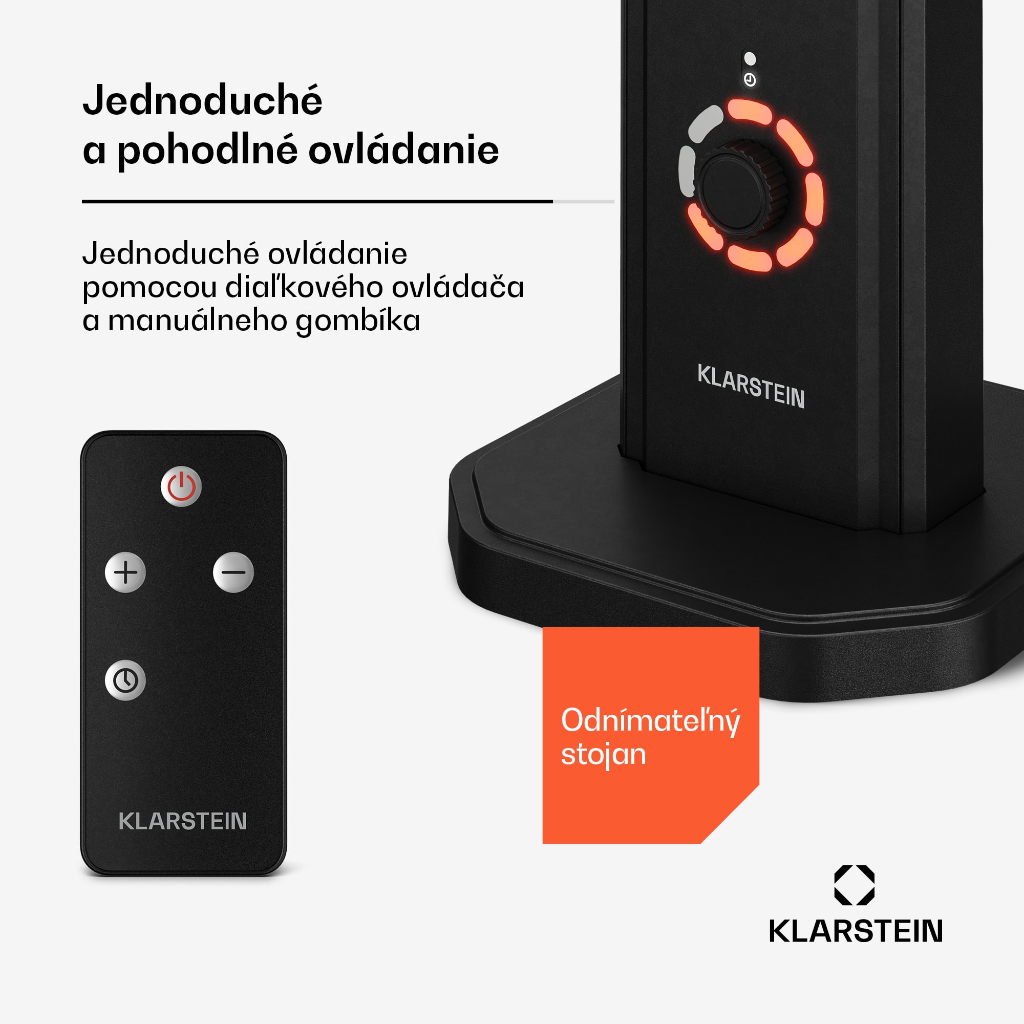 Klarstein DualisHeat infračervený ohrievač stojací | 2000 W | 15 m² | Flexibilný | 105 cm x 25 cm – Obrázok 5