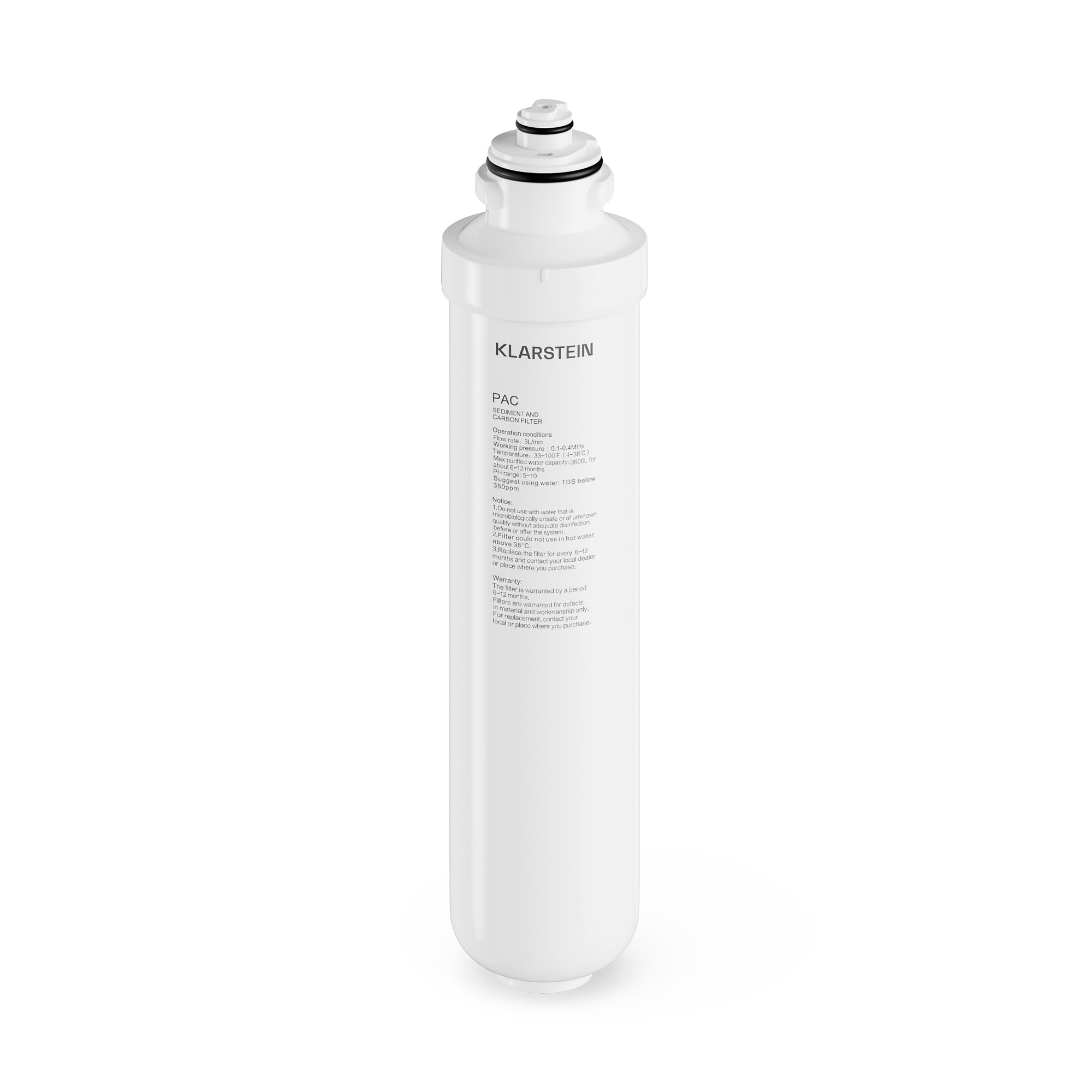 Klarstein Velaire PAC filter | 3600 litrov | Výmena každých 6 mesiacov | Plastové puzdro