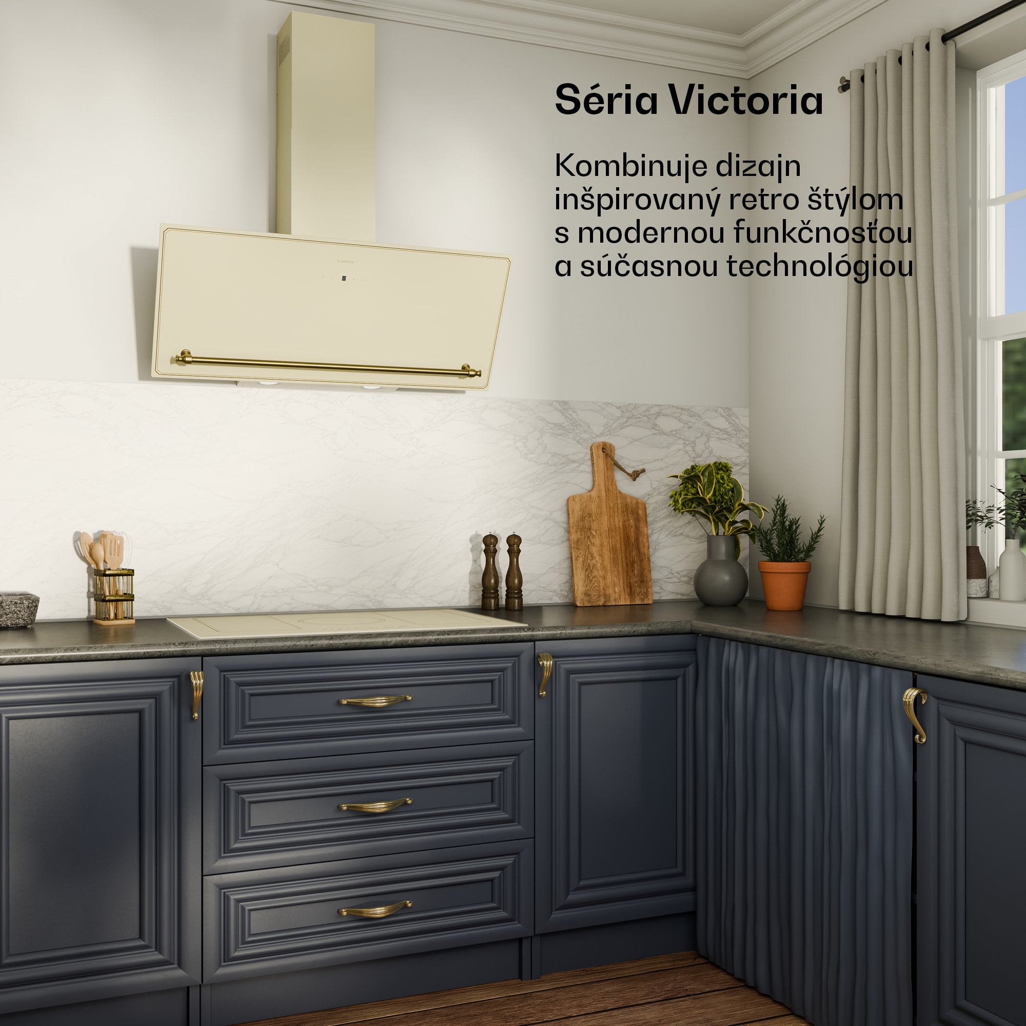 Klarstein Victoria indukčná varná doska | 5 varných zón | retro dizajn | 11500 W | 77 cm – Obrázok 2