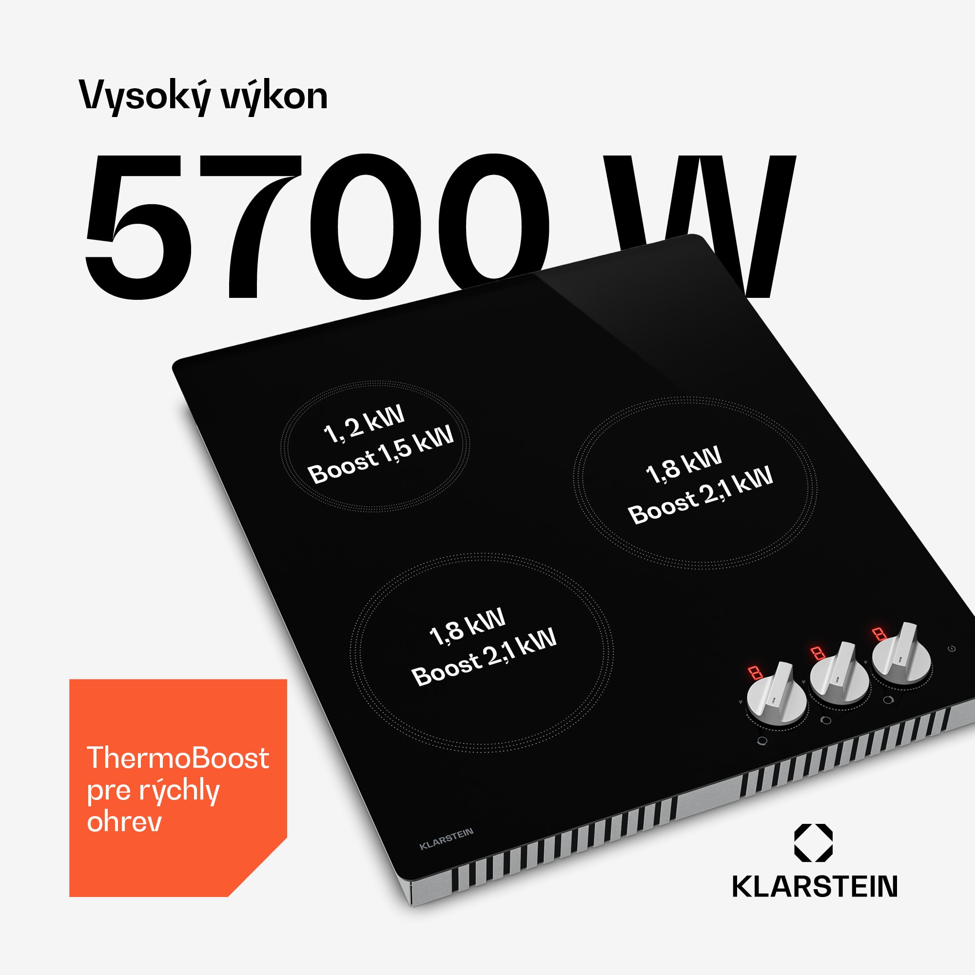 Klarstein Kochheld indukčná varná doska | Elegantná a výkonná | 3 varné zóny | 5 700 W | 45 cm – Obrázok 3