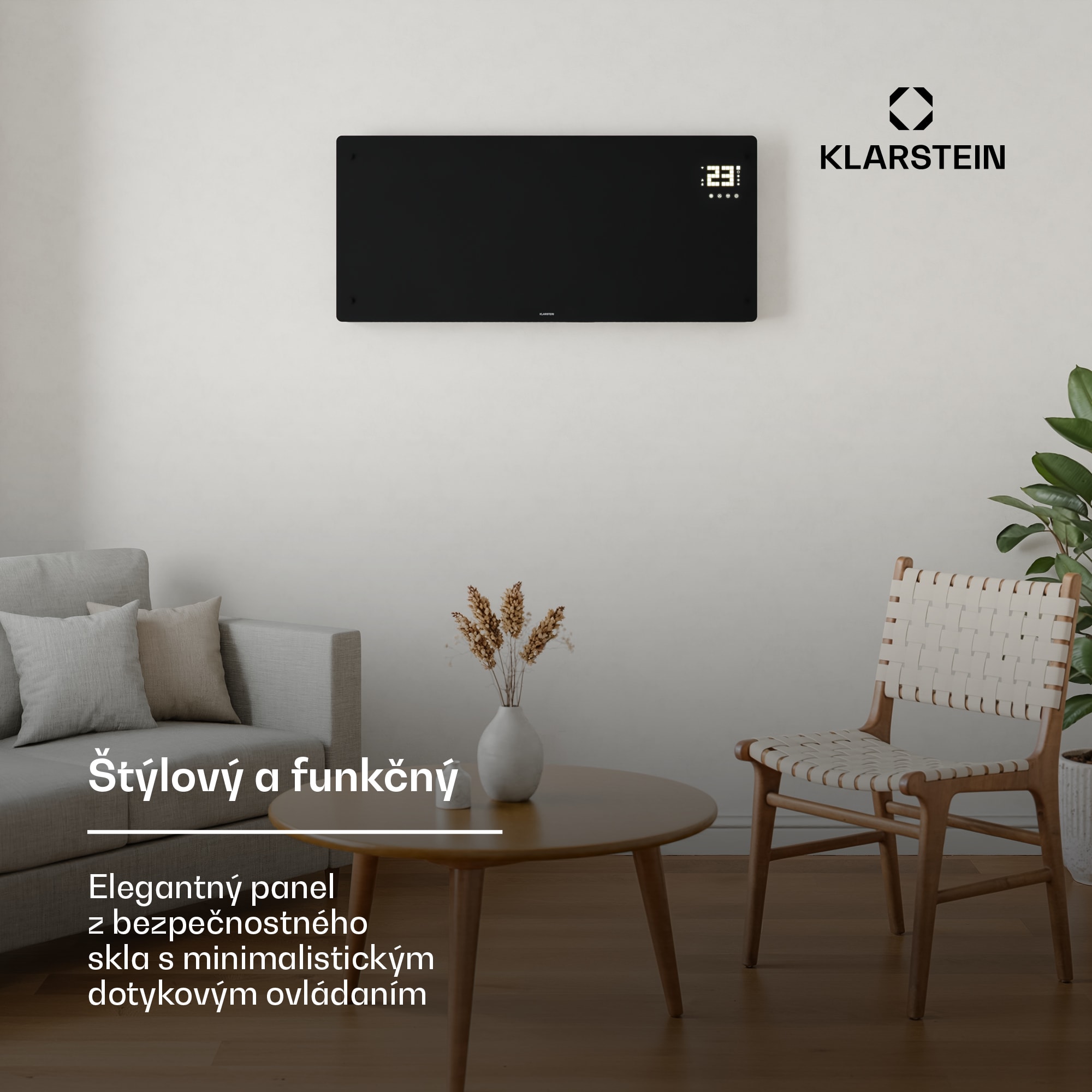 Klarstein Bornholm konvektorové kúrenie | 3000 W | 30 m² | Výkonné a štýlové | 105 cm x 51 cm – Obrázok 4