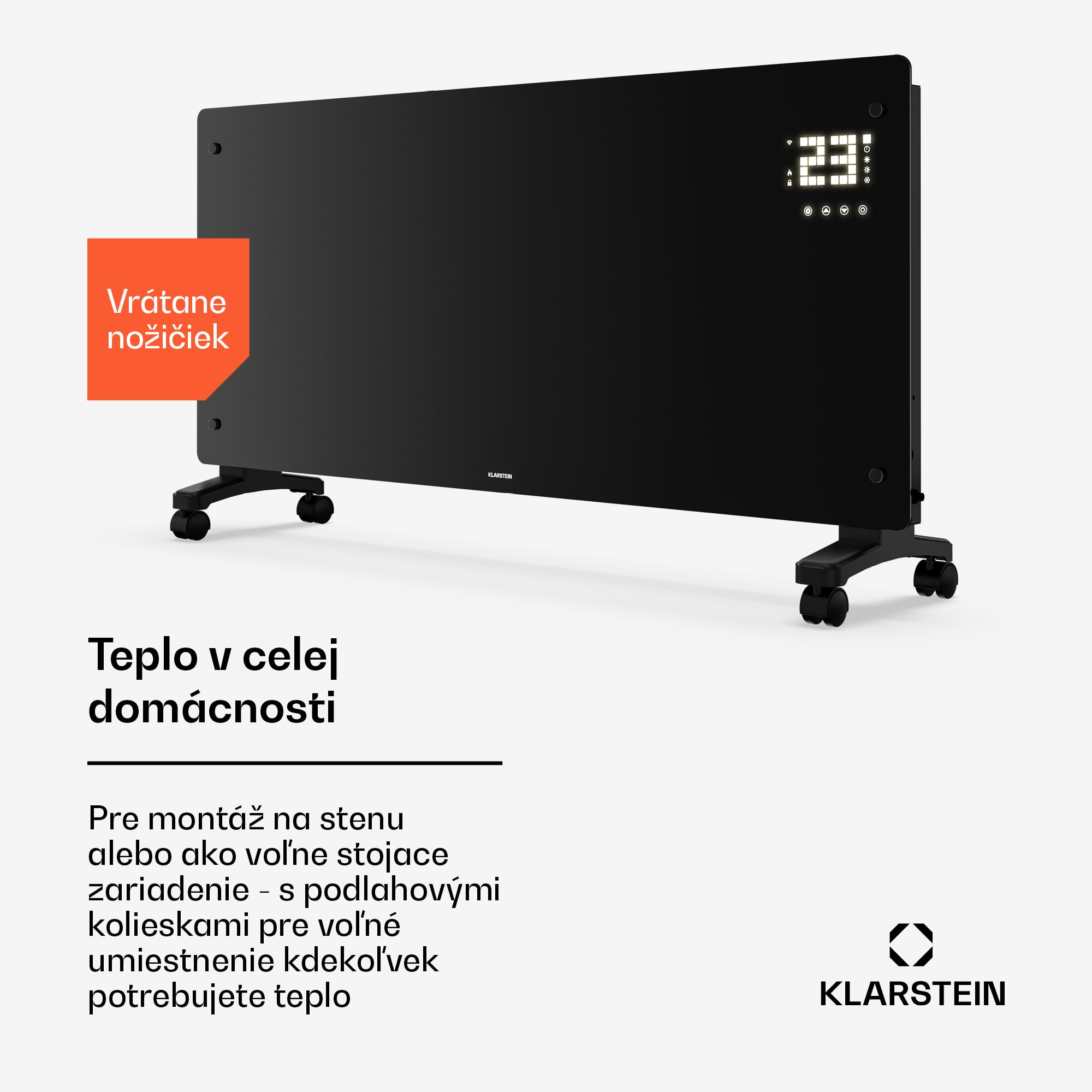 Klarstein Bornholm konvektorové kúrenie | 3000 W | 30 m² | Výkonné a štýlové | 105 cm x 51 cm – Obrázok 5