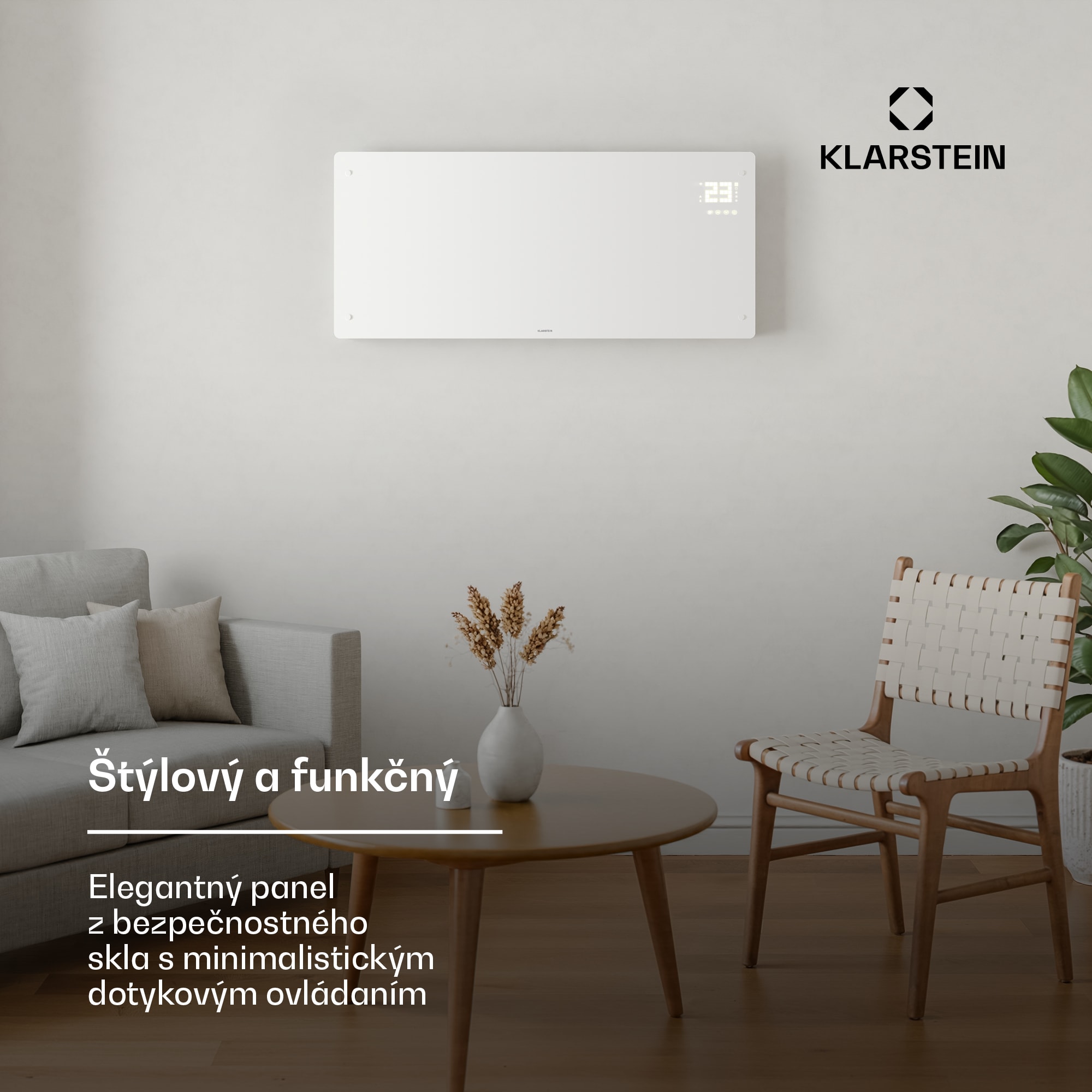 Klarstein Bornholm konvektorové kúrenie | 3000 W | 30 m² | Výkonné a štýlové | 105 cm x 51 cm – Obrázok 4