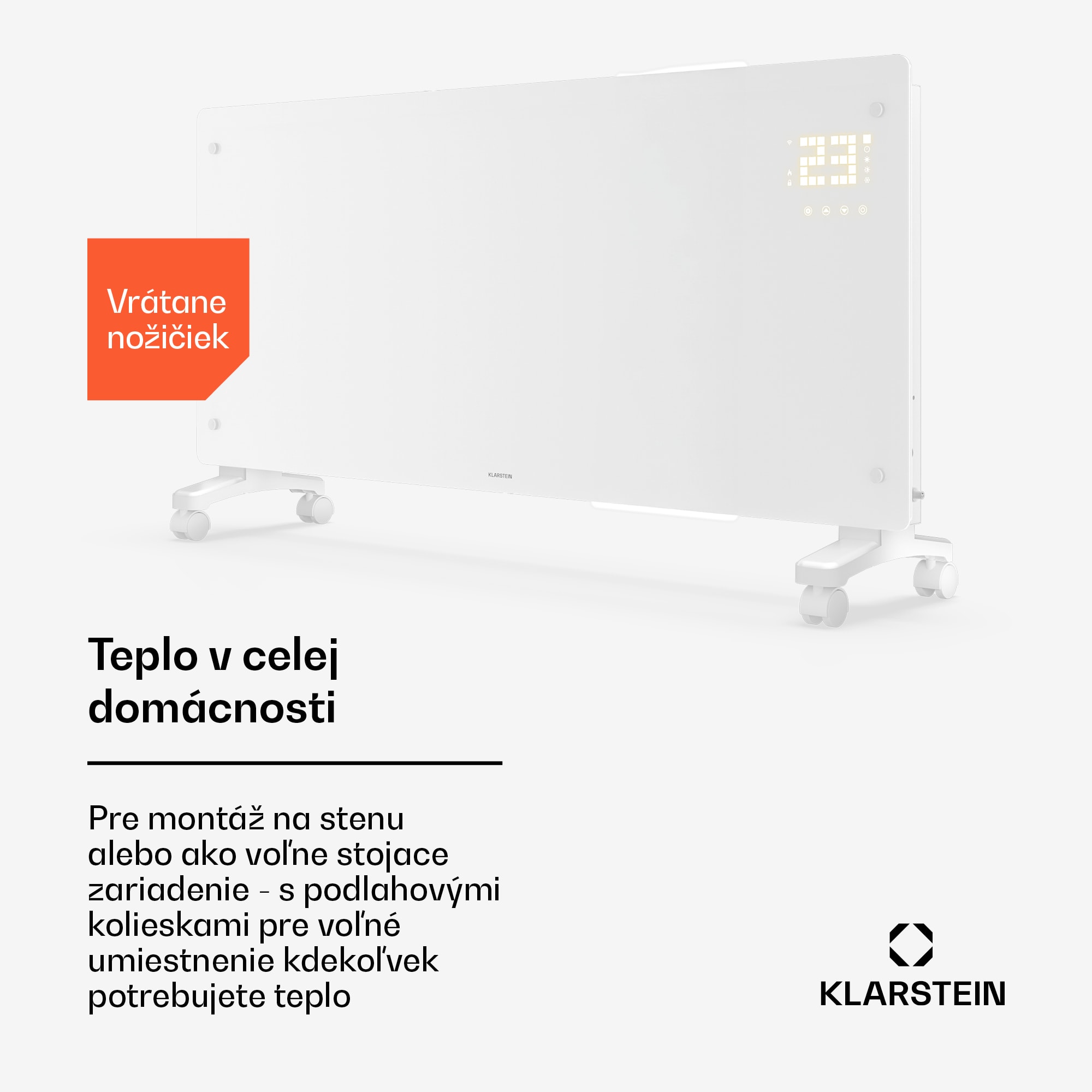 Klarstein Bornholm konvektorové kúrenie | 3000 W | 30 m² | Výkonné a štýlové | 105 cm x 51 cm – Obrázok 5