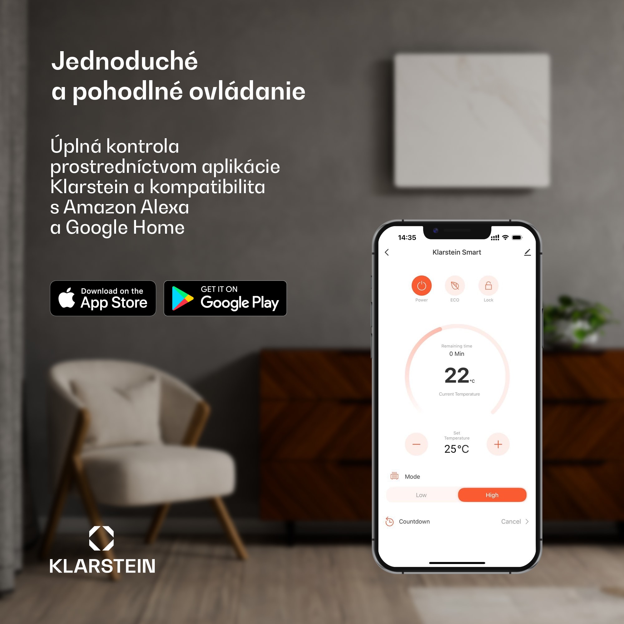 Klarstein Wondersky infračervený panel | 770 W | 4 - 8 m² | minimalistický dizajn | 120 cm x 60 cm – Obrázok 2