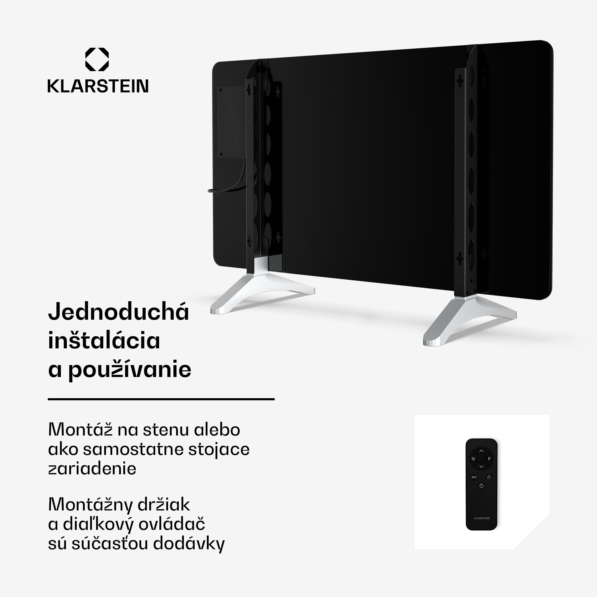 Klarstein Wonderglass infračervený panel | 480 W | 5-9 m² | Moderný sklenený dizajn | 90 cm x 58 cm – Obrázok 4