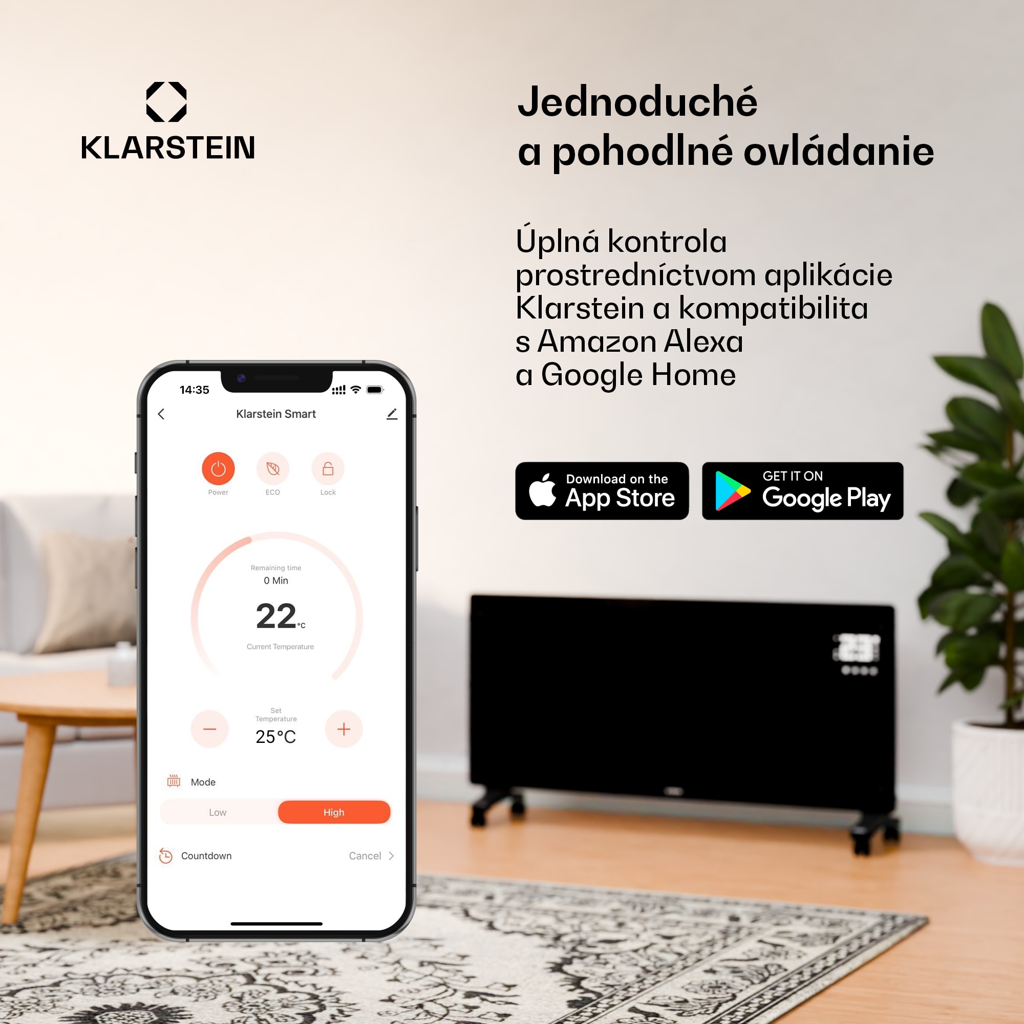 Klarstein Wonderglass infračervený panel | 480 W | 5-9 m² | Moderný dizajn zo skla | 90 cm x 58 cm – Obrázok 2