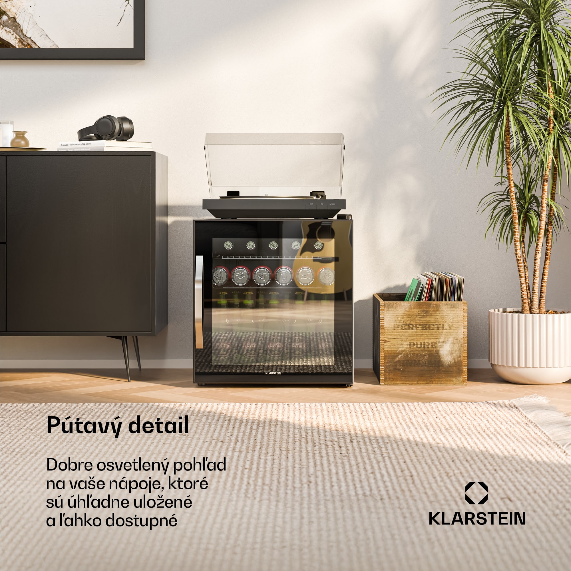 Klarstein Beersafe chladnička na nápoje so zrkadlovými dverami | 47 x 52 cm | LED osvetlenie vnútra – Obrázok 3