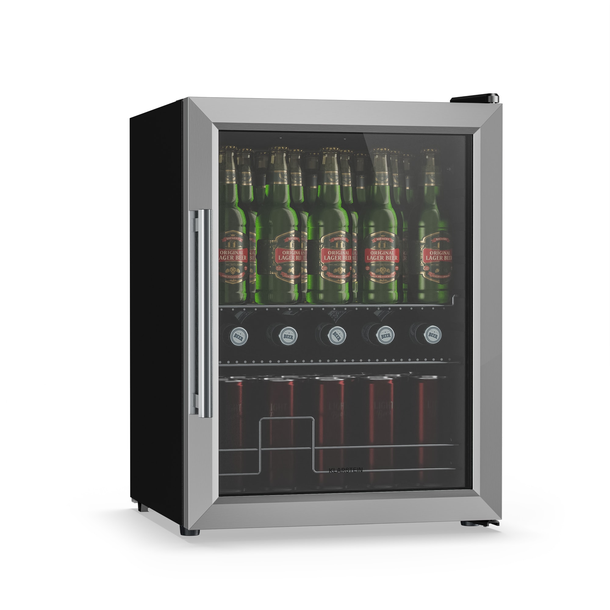 Klarstein Beersafe chladiaca skriňa na nápoje so sklenenými dverami | 64 x 48 cm | LED vnútorné osvetlenie