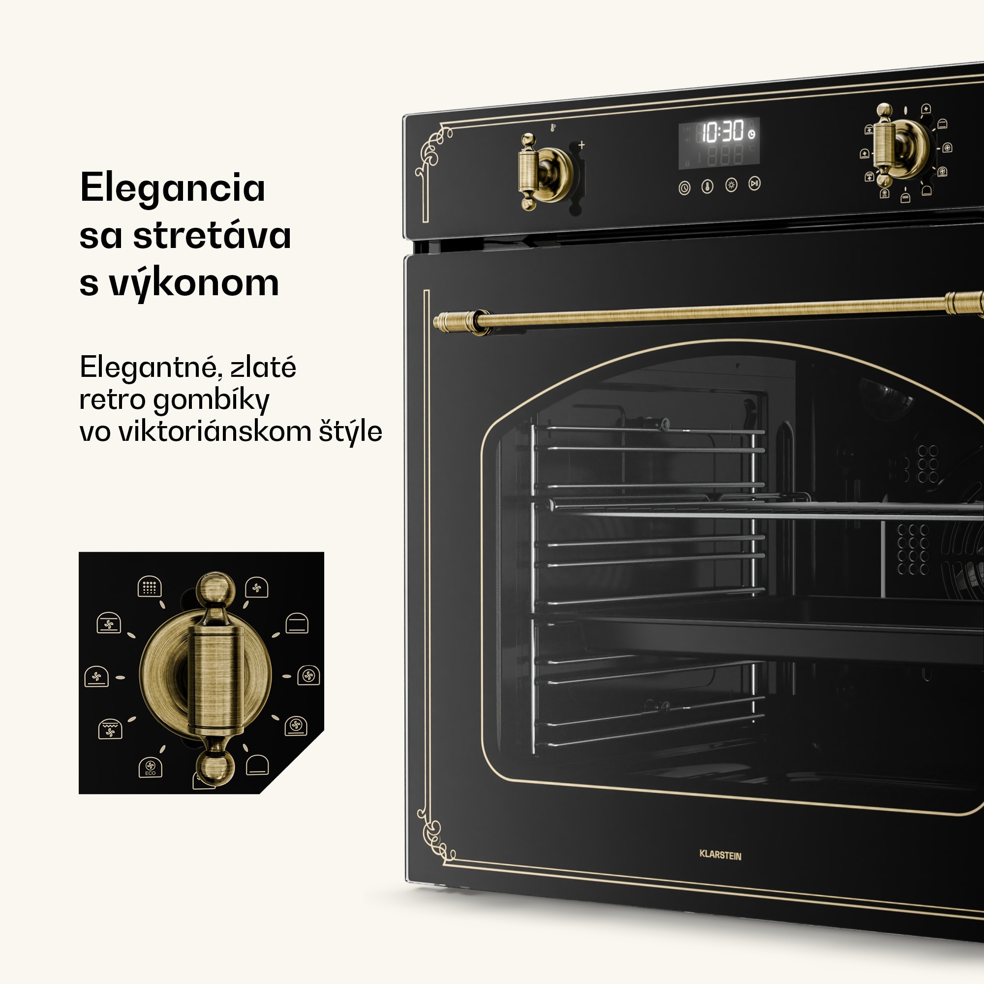 Klarstein Victoria Pyro rúra | Elektrický sporák s pyrolýzou | 3150 W | 76 l | 60 cm – Obrázok 4