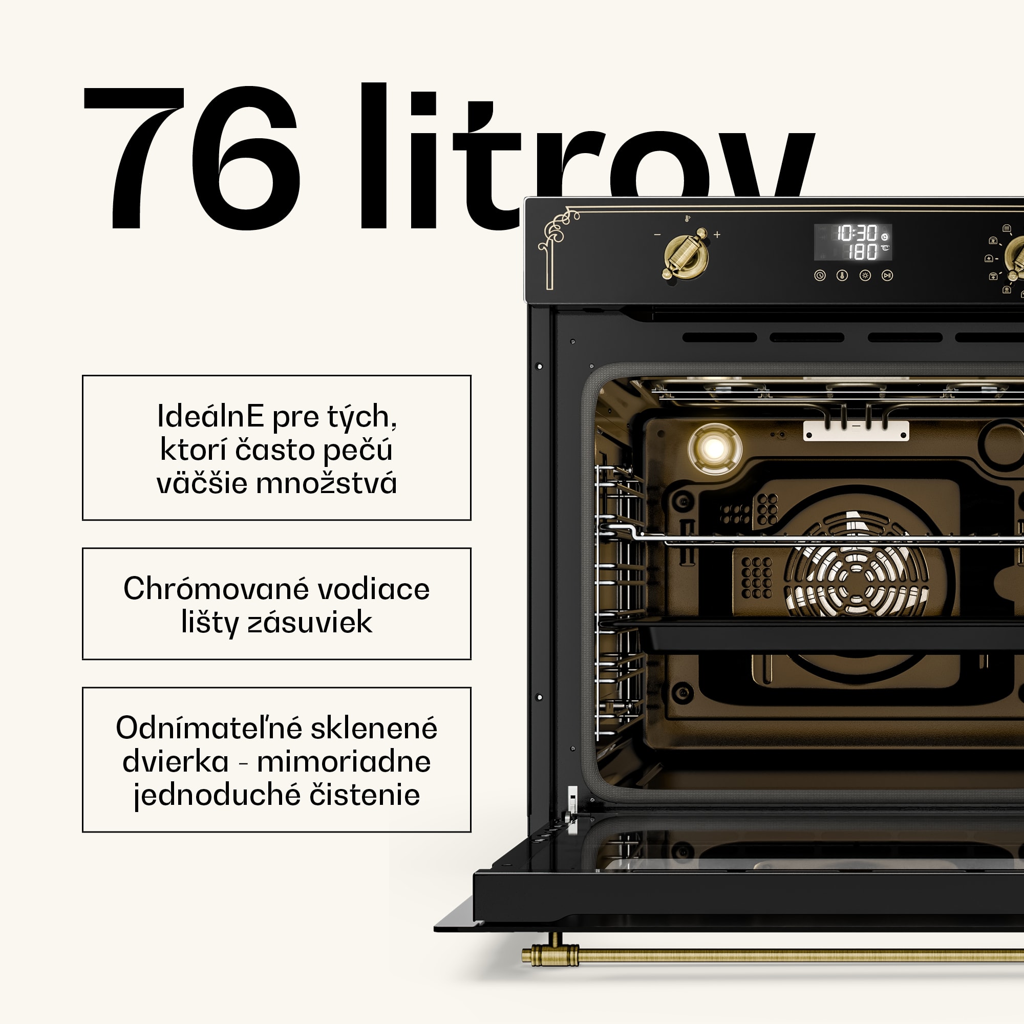 Klarstein Victoria Pyro rúra | Elektrický sporák s pyrolýzou | 3150 W | 76 l | 60 cm – Obrázok 5