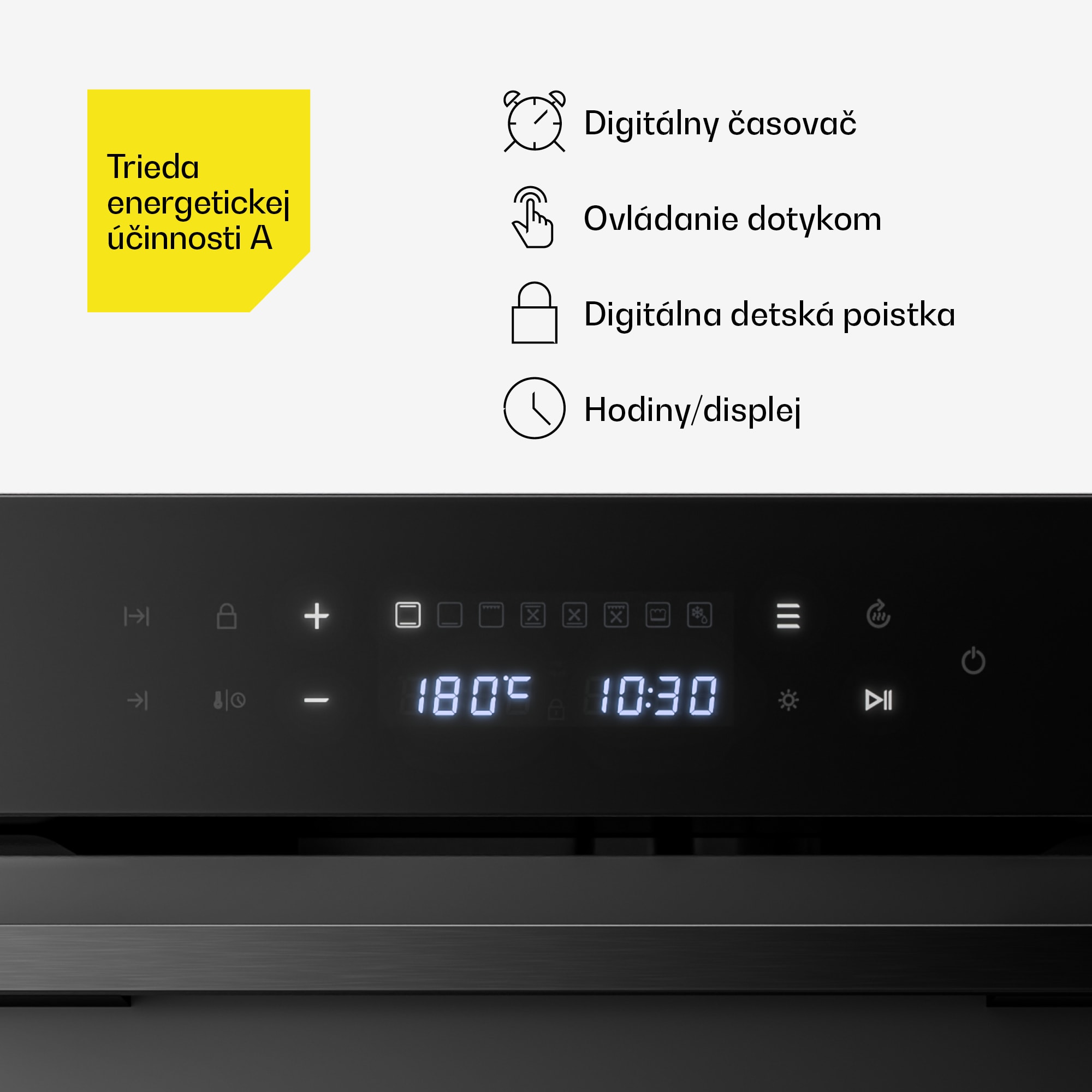 Klarstein Velaire vstavaná rúra | 49 l | Trieda energetickej účinnosti A | 2350 W | Čierna | 45 cm – Obrázok 4