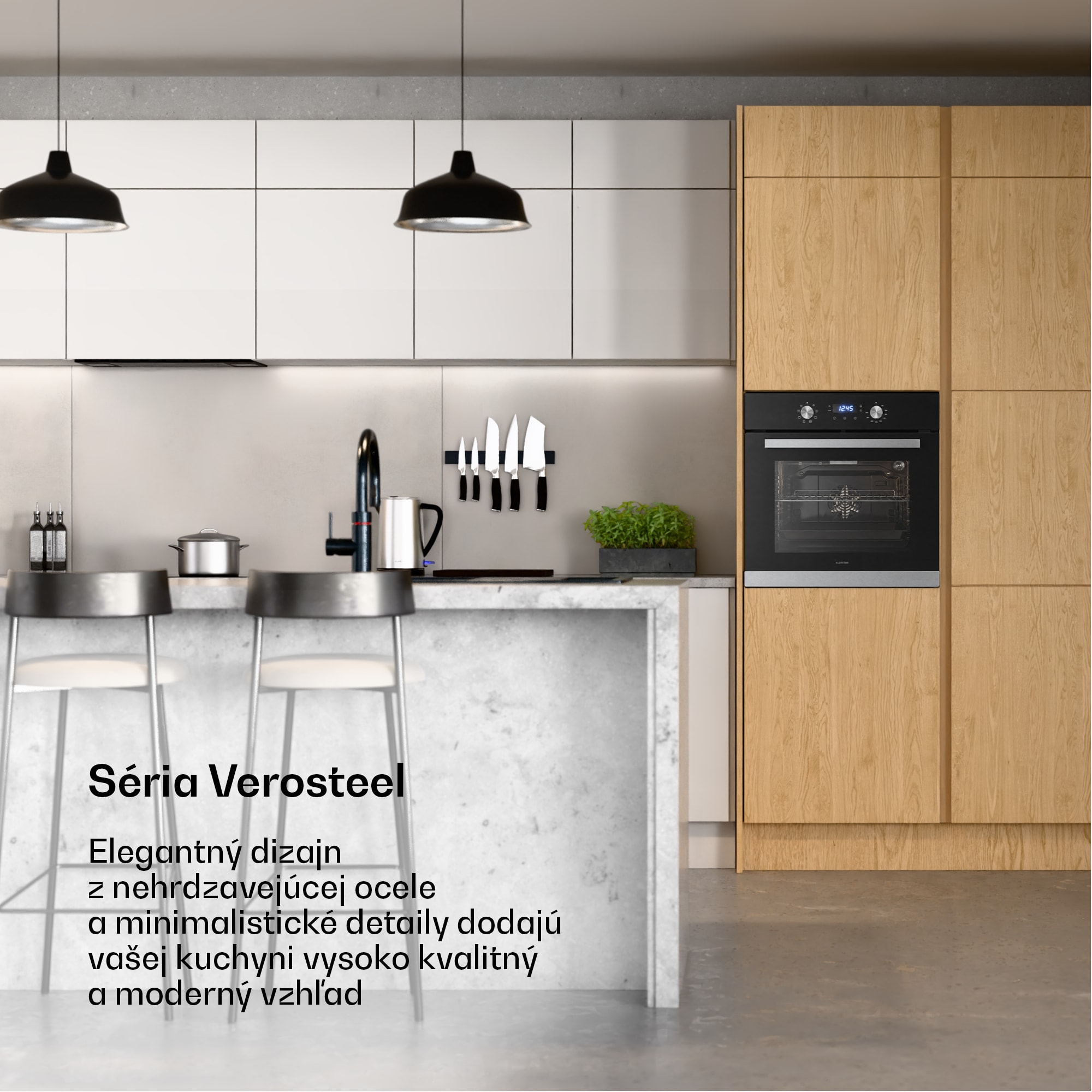 Klarstein Verosteel vstavaná rúra | 60 cm | 67 l | Energetická trieda A | 3220 W | Strieborná – Obrázok 2