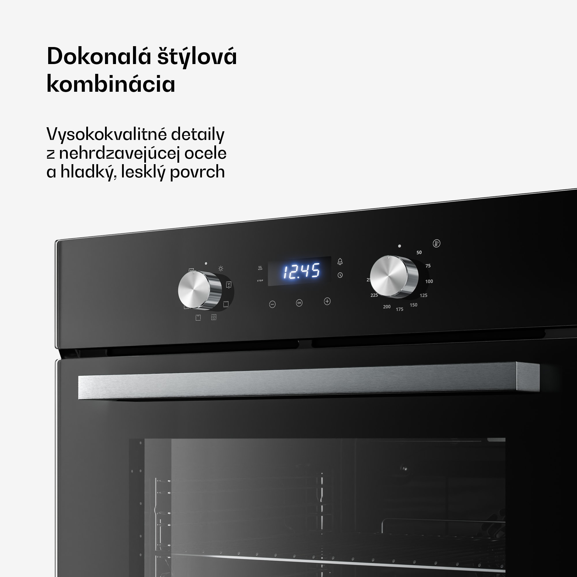 Klarstein Verosteel vstavaná rúra | 60 cm | 67 l | Energetická trieda A | 3220 W | Strieborná – Obrázok 5