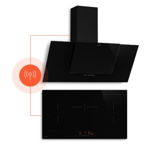 Klarstein HaloSync indukčná varná doska a odsávač pár | 5 varných zón | 11 400 W | 632 m³/h | 90 cm