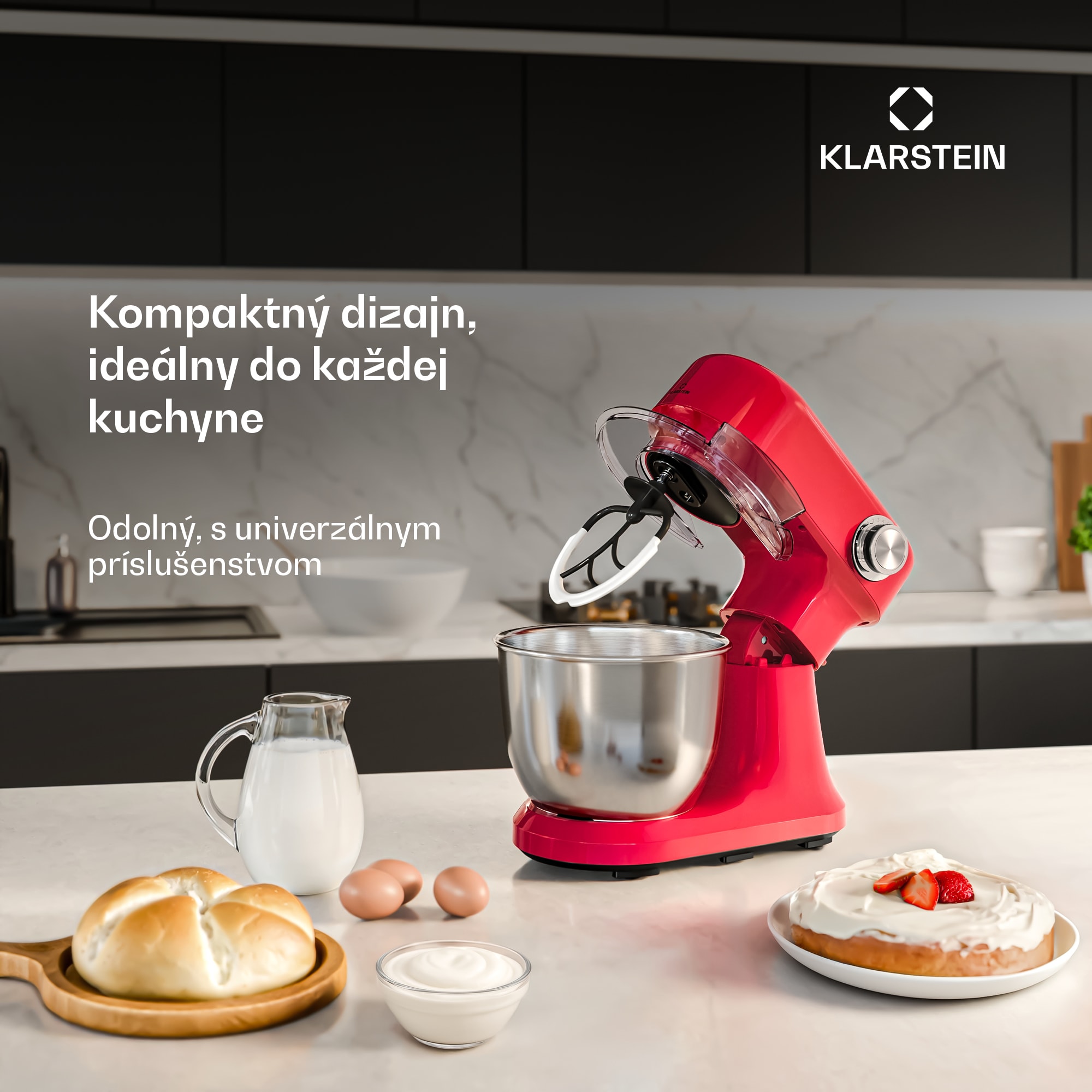 Klarstein Bella Evo kuchynský robot | Planetárny miešací systém | 3 miešacie nadstavce | 1500 W | 5 l – Obrázok 2