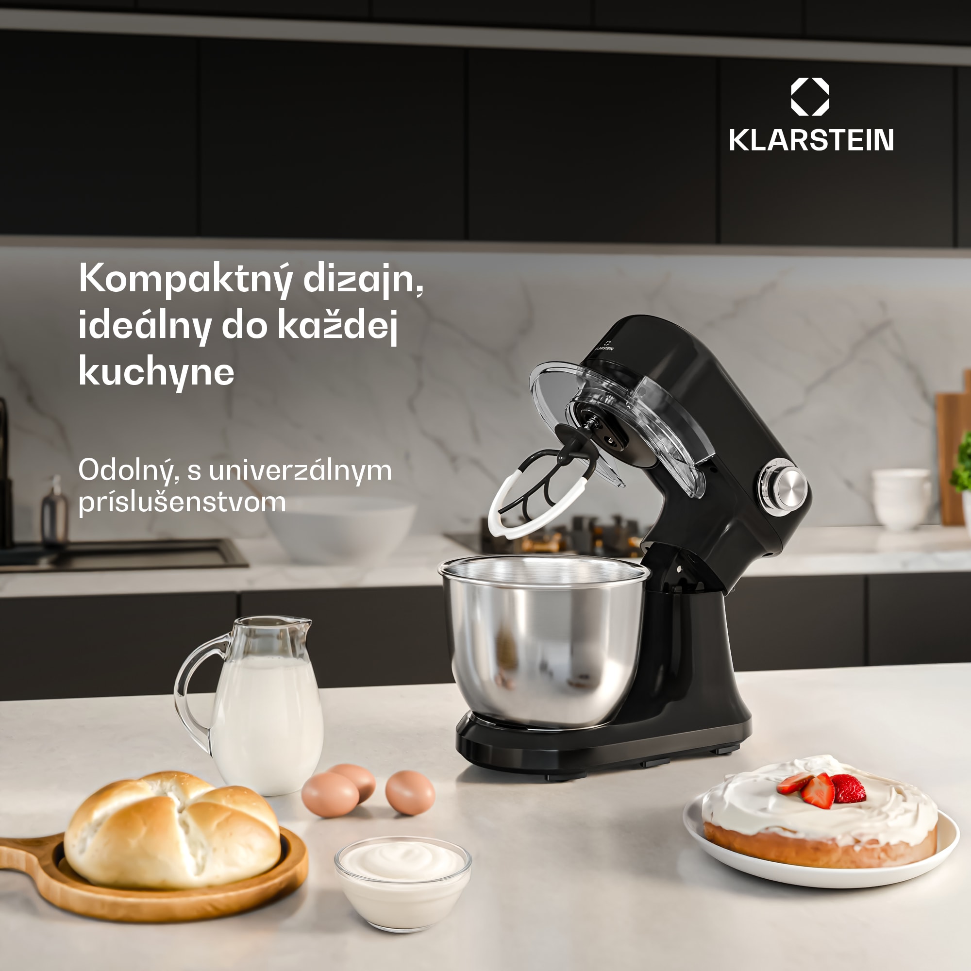 Klarstein Bella Evo kuchynský robot | Planetárny miešací systém | 3 miešacie nadstavce | 1500 W | 5 l – Obrázok 2