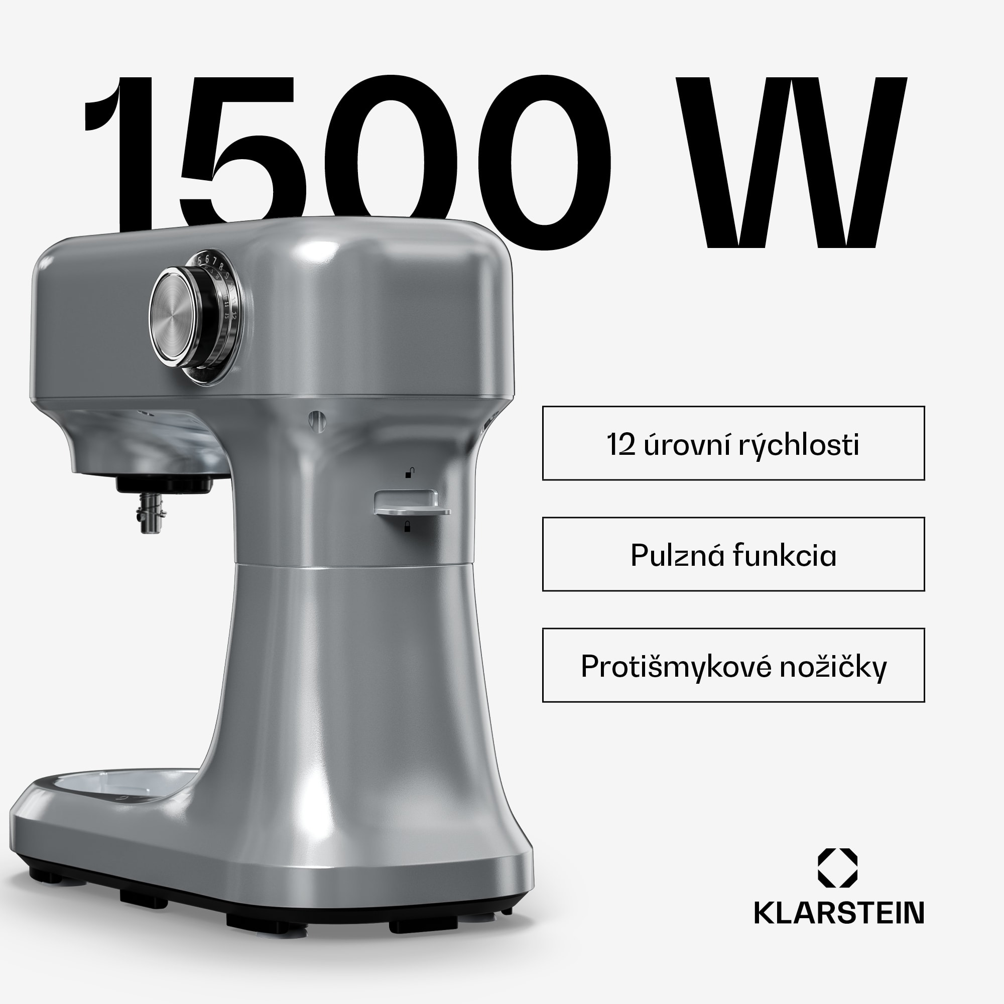 Klarstein Bella Evo kuchynský robot | Planetárny miešací systém | 3 miešacie nadstavce | 1500 W | 5 l – Obrázok 4