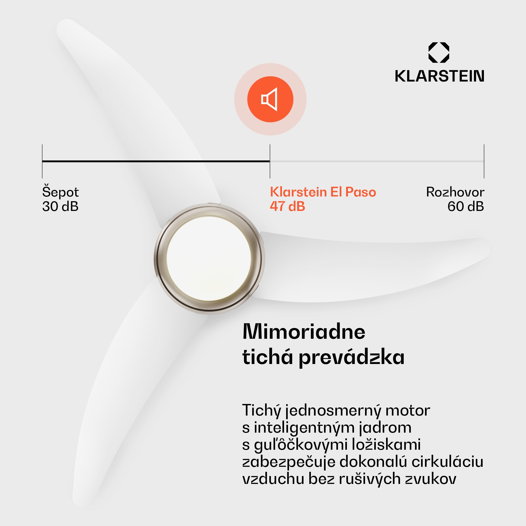 Klarstein Stropný ventilátor El Paso s osvetlením | 132 cm | 35 W | Tichý chod | Drevený – Obrázok 5