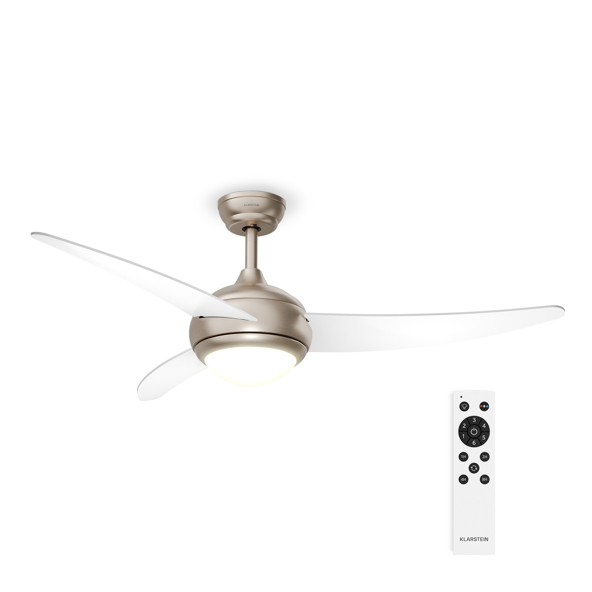 Klarstein Stropný ventilátor El Paso s osvetlením | 132 cm | 35 W | Tichý chod | Drevený