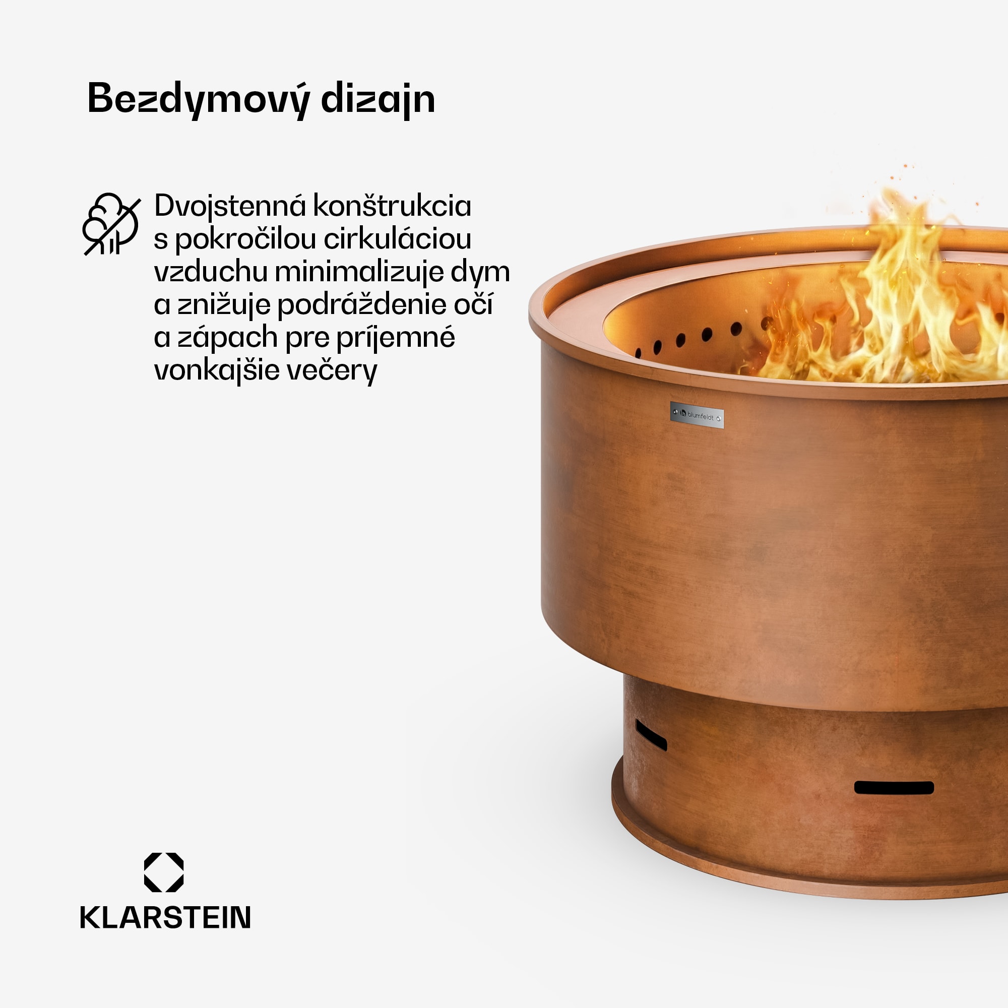 Blumfeldt Pompeji ohnisková misa s grilom | iskrochranná | stabilná | robustná | 60 cm – Obrázok 3