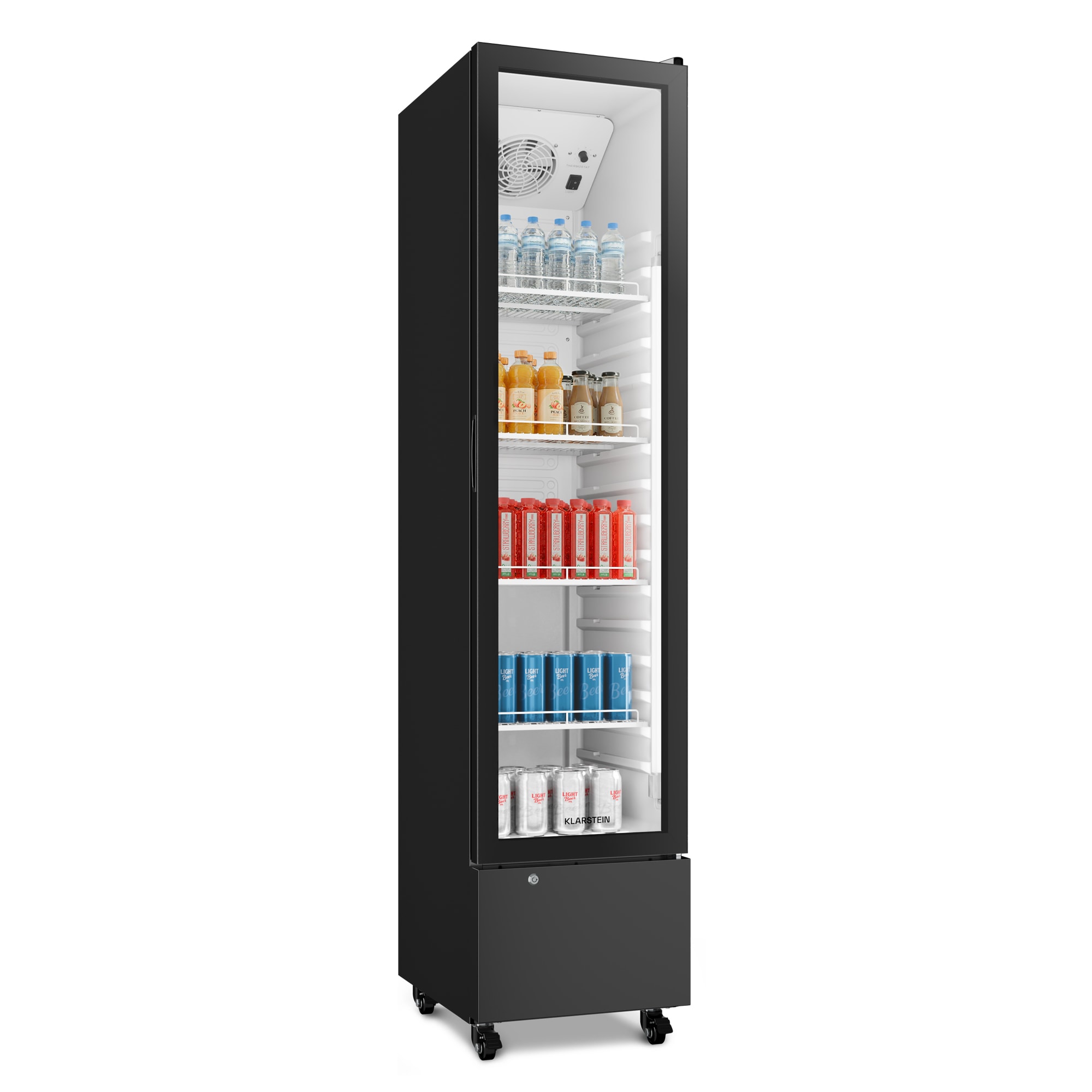 Klarstein GrandCooler Gastro nápojová chladnička | 191,5 x 43 cm | LED vnútorné osvetlenie | Čierna