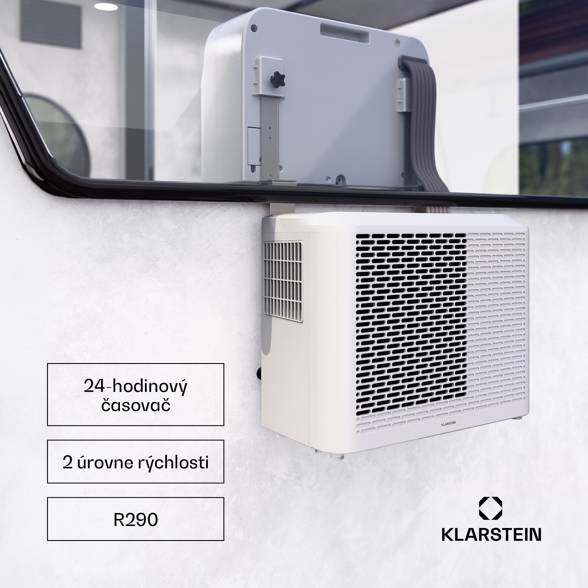 Klarstein Chillavan mobilná klimatizácia pre obytné vozidlá | 5000 BTU | 33 cm | 12,2 m² | Trieda energetickej účinnosti A – Obrázok 4